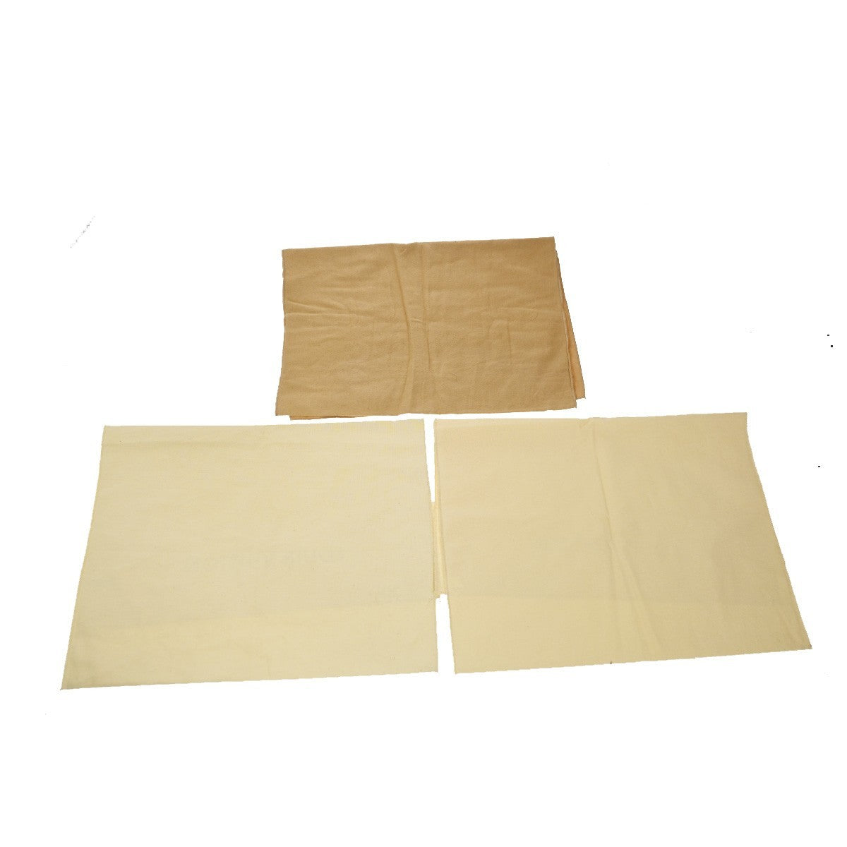 LOUIS VUITTON Logo 10 Set Dust Bag Drawstring Canvas Cotton Beige Brown 03KB470