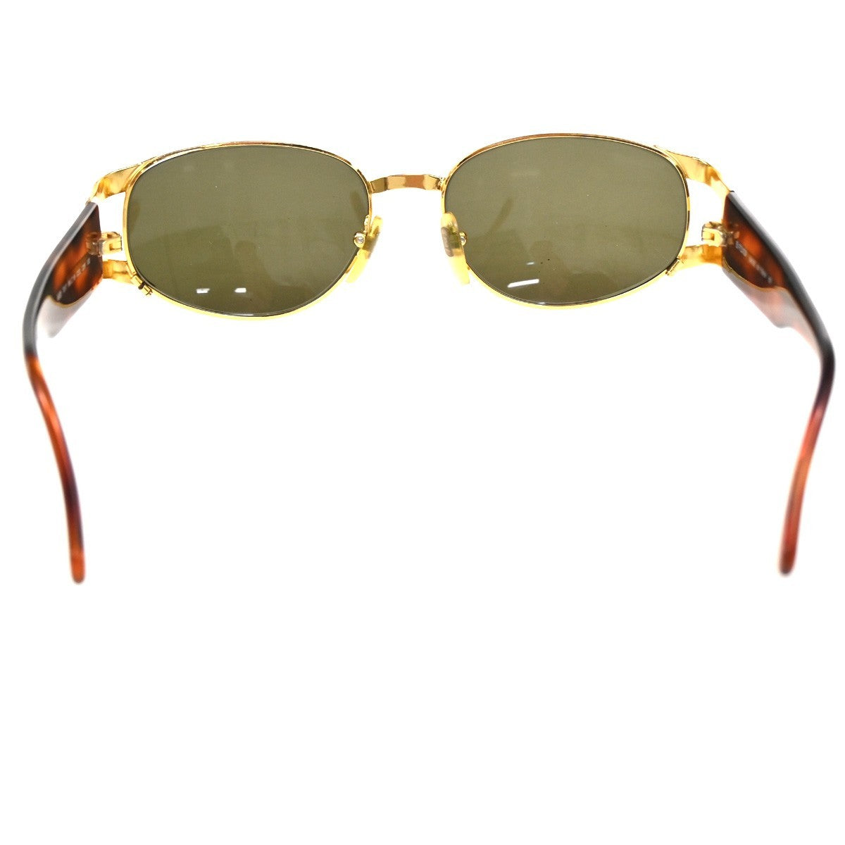 FENDI FF Logos Sunglasses Eye Wear Plastic Metal Brown Italy 7017 07CA893