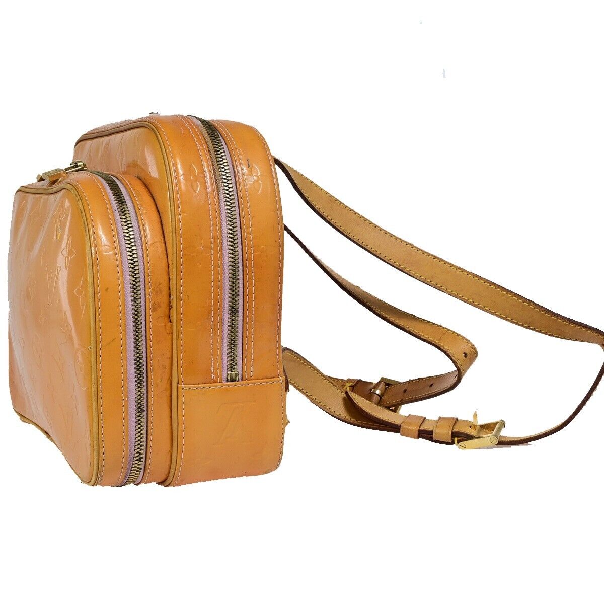 LOUIS VUITTON Marley Backpack Bag Monogram Vernis Leather Rose M91039 07EB442
