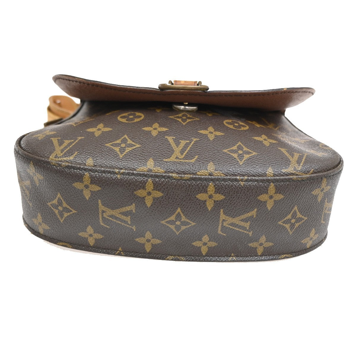 LOUIS VUITTON Saint Cloud GM Shoulder Bag Monogram Leather Brown M51242 65TA044