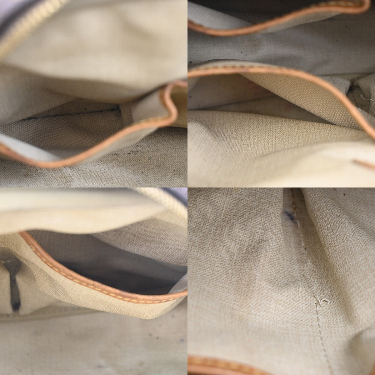 LOUIS VUITTON LV Logo Trouville Hand Bag Monogram Leather Brown M42228 30CA542