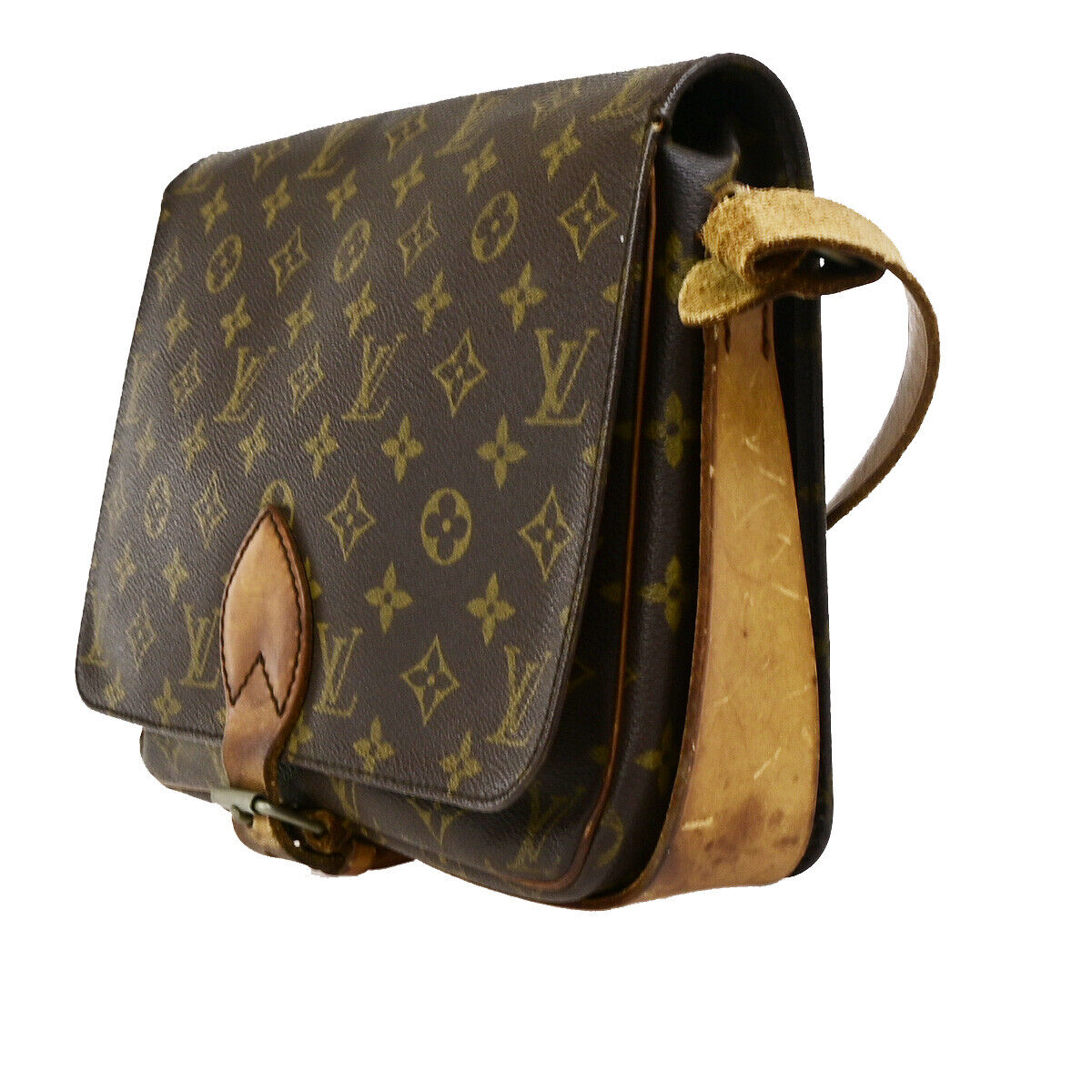 LOUIS VUITTON Cartouchiere GM Shoulder Bag Monogram Leather Brown M51252 63SJ500