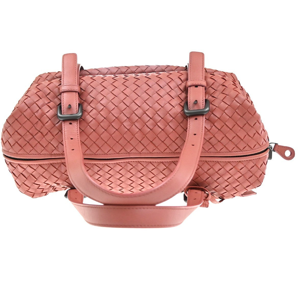 BOTTEGA VENETA Intrecciato Montaigne Shoulder Handbag Leather Pink Italy 53RL748