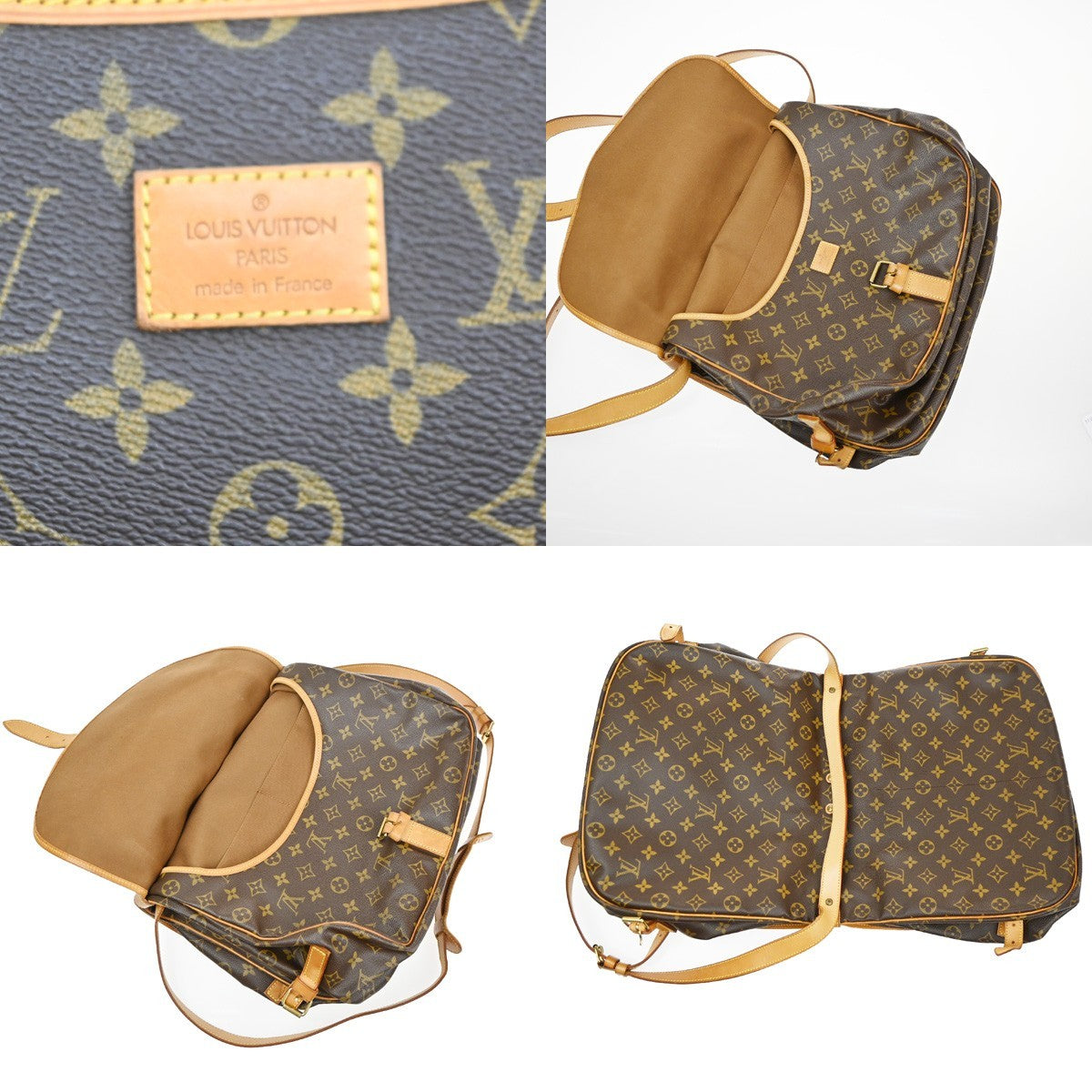 LOUIS VUITTON Saumur 35 Shoulder Bag Monogram Leather BN France M42254 72SA087