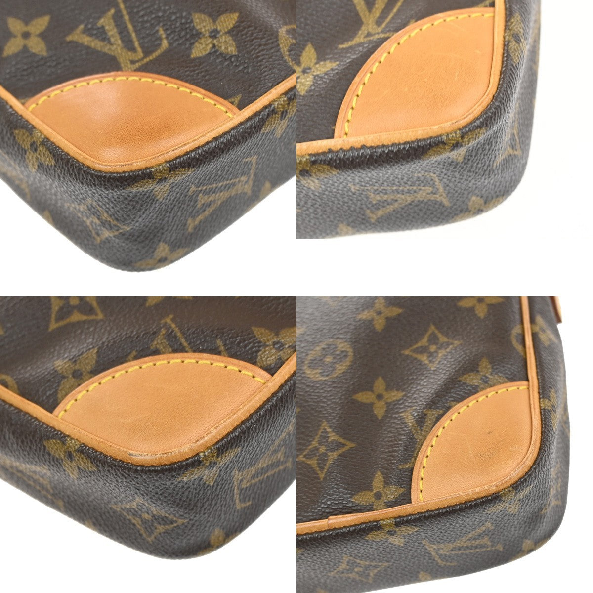 LOUIS VUITTON Danube Shoulder Bag Monogram Leather Brown France M45266 84YH883
