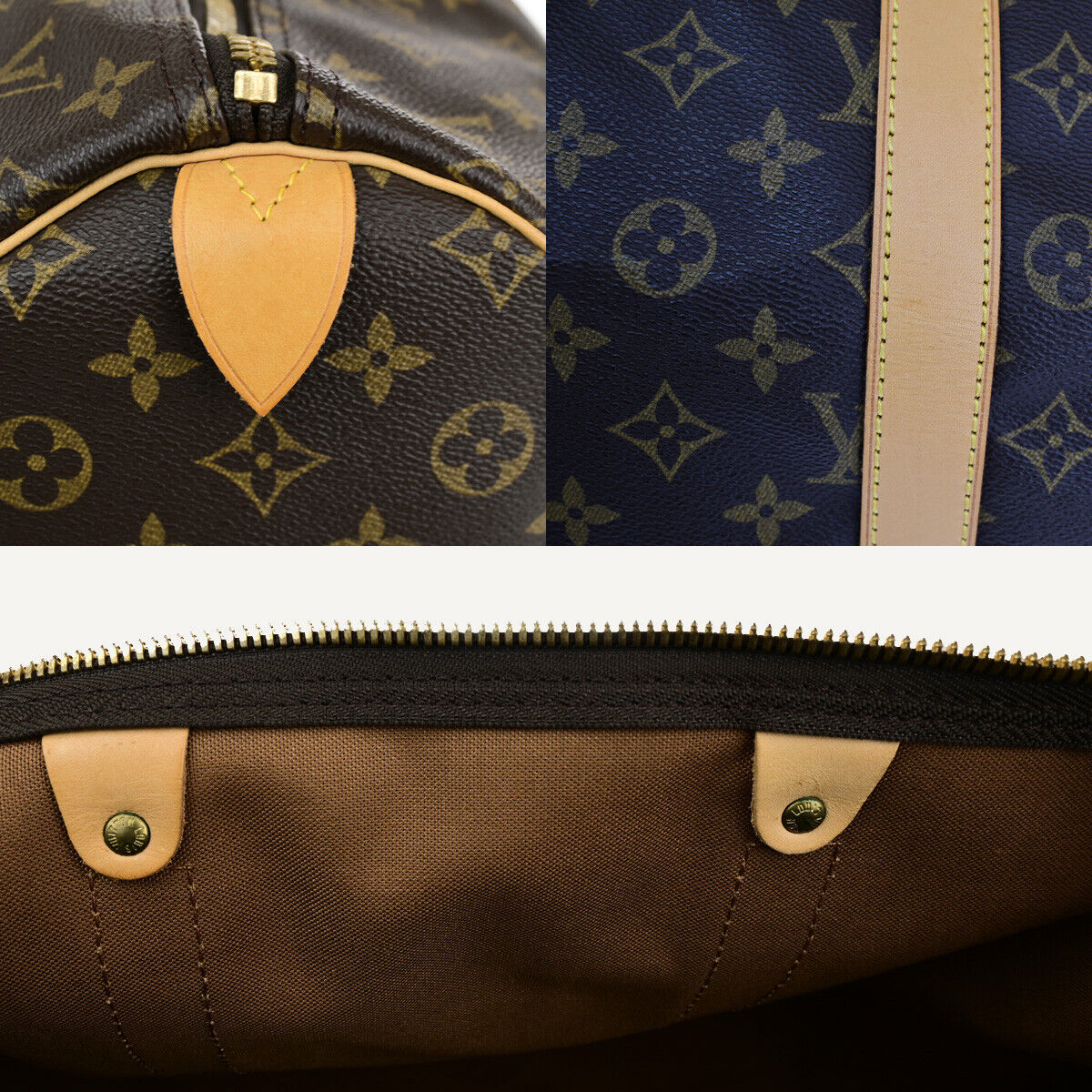 LOUIS VUITTON Keepall 55 Travel Hand Bag Monogram Leather Brown M41424 26YF058