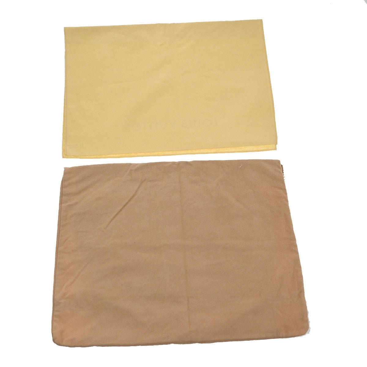 LOUIS VUITTON Logo 10 Set Dust Bag Canvas Cotton Beige Brown 08KB597
