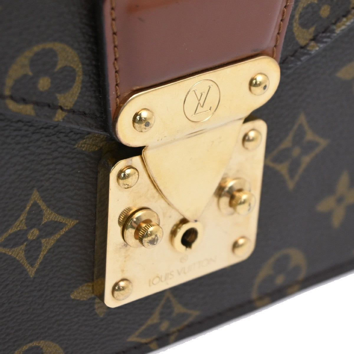 LOUIS VUITTON Concorde Hand Bag Monogram Leather Brown France M51190 89MA598