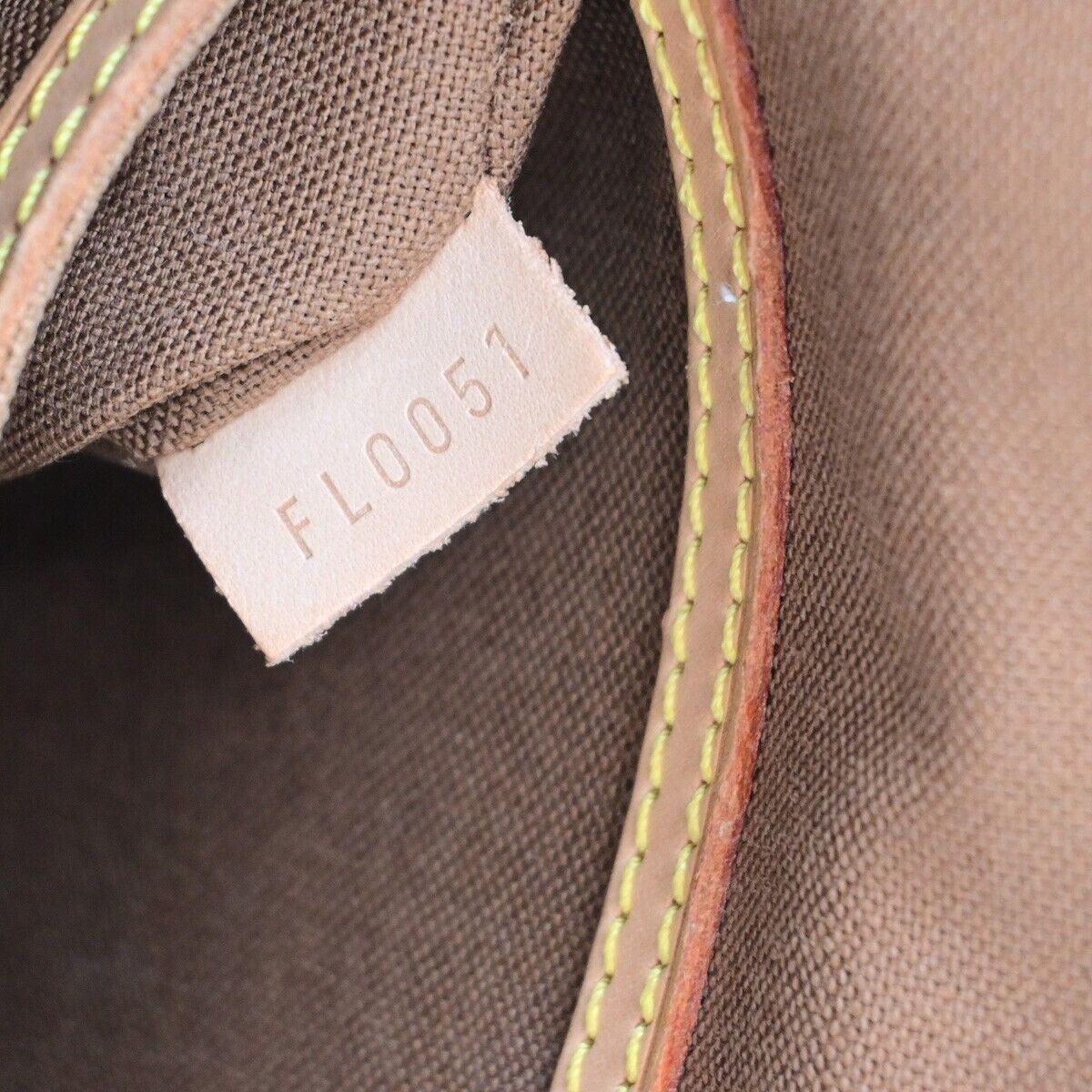 LOUIS VUITTON LV Logo Alma Hand Bag Monogram Leather Brown U.S.A. M51130 38EE047