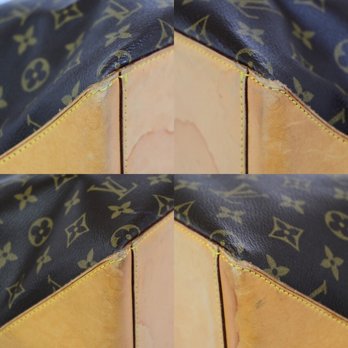 LOUIS VUITTON Cabas Mezzo Shoulder Bag Monogram Leather Brown M51151 73ED147