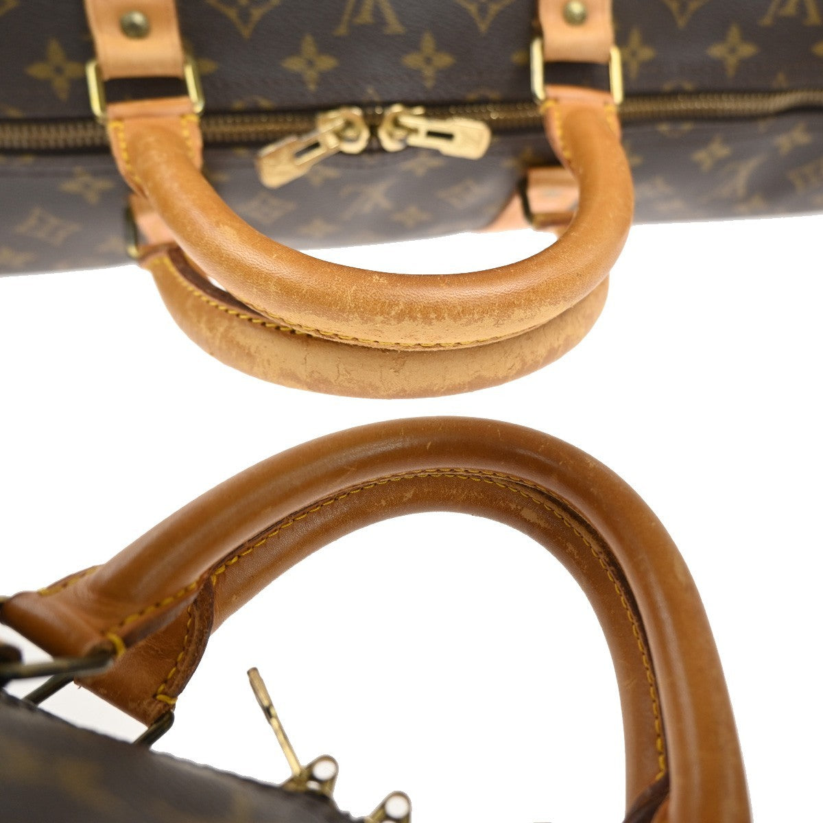 LOUIS VUITTON Keepall 60 Travel Hand Bag Monogram Leather Brown M41422 70MA525
