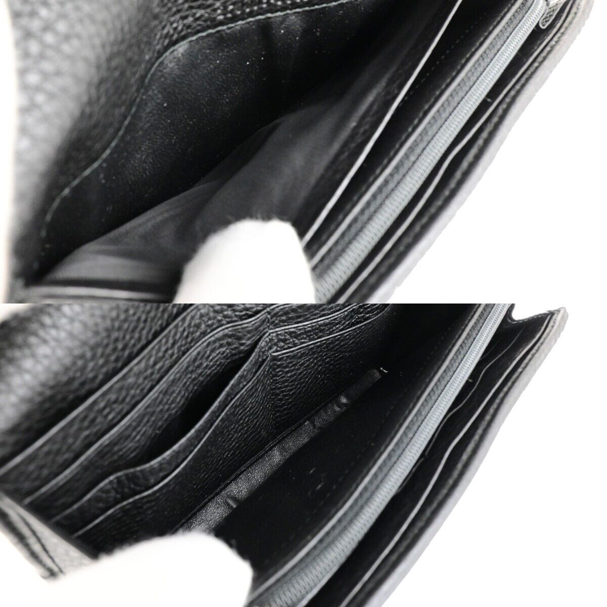 GUCCI GG Logo Bifold Long Wallet Leather Black Made in Italy 65EC001