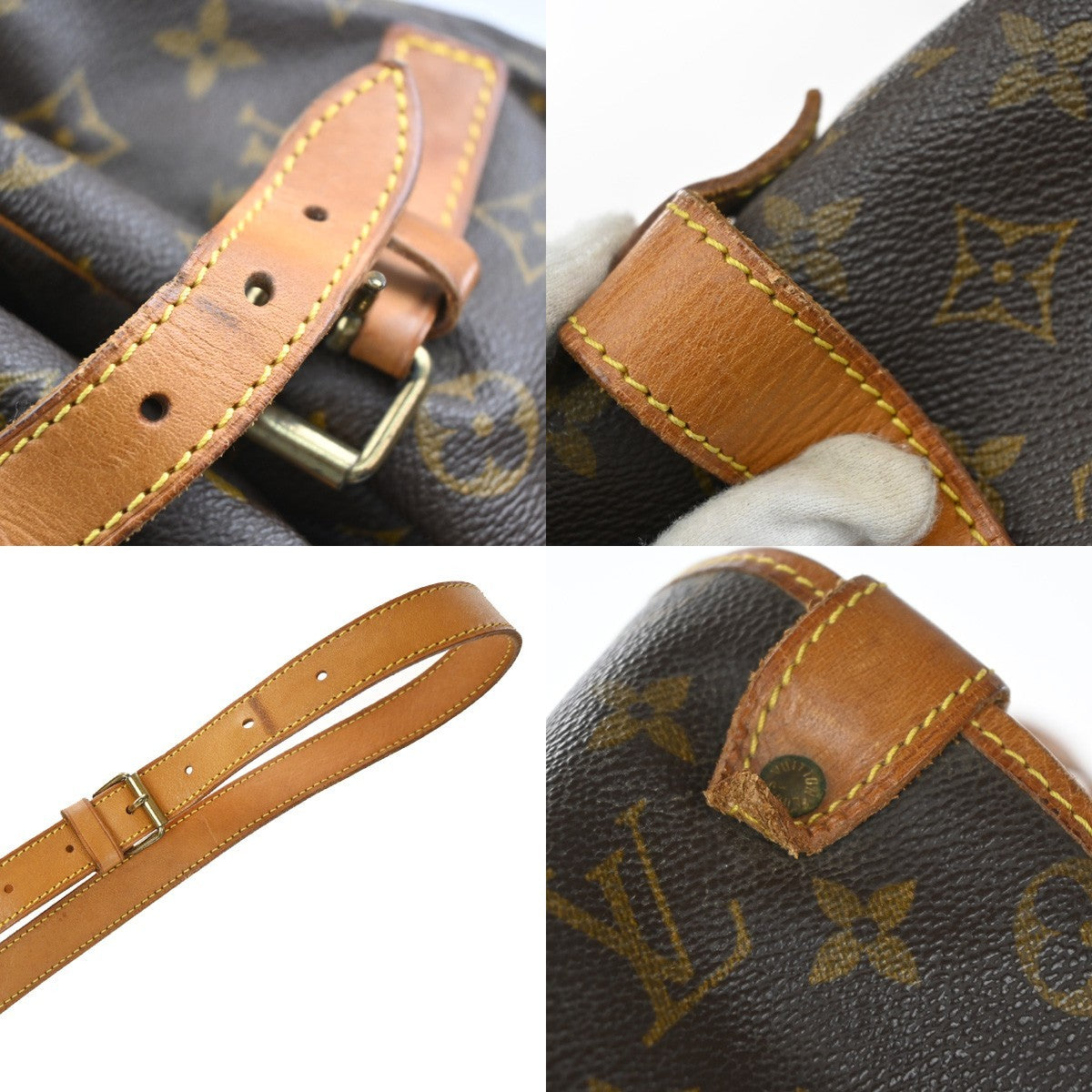 LOUIS VUITTON Saumur 35 Shoulder Bag Monogram Leather BN France M42254 13MA609