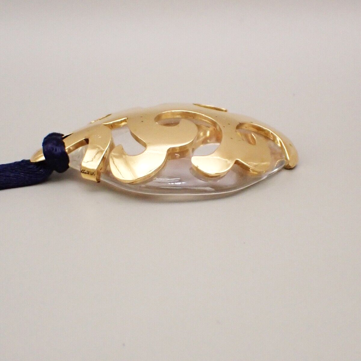 YVES SAINT LAURENT YSL Logo Necklace Pendant GHW Gold-Plated 09YG332