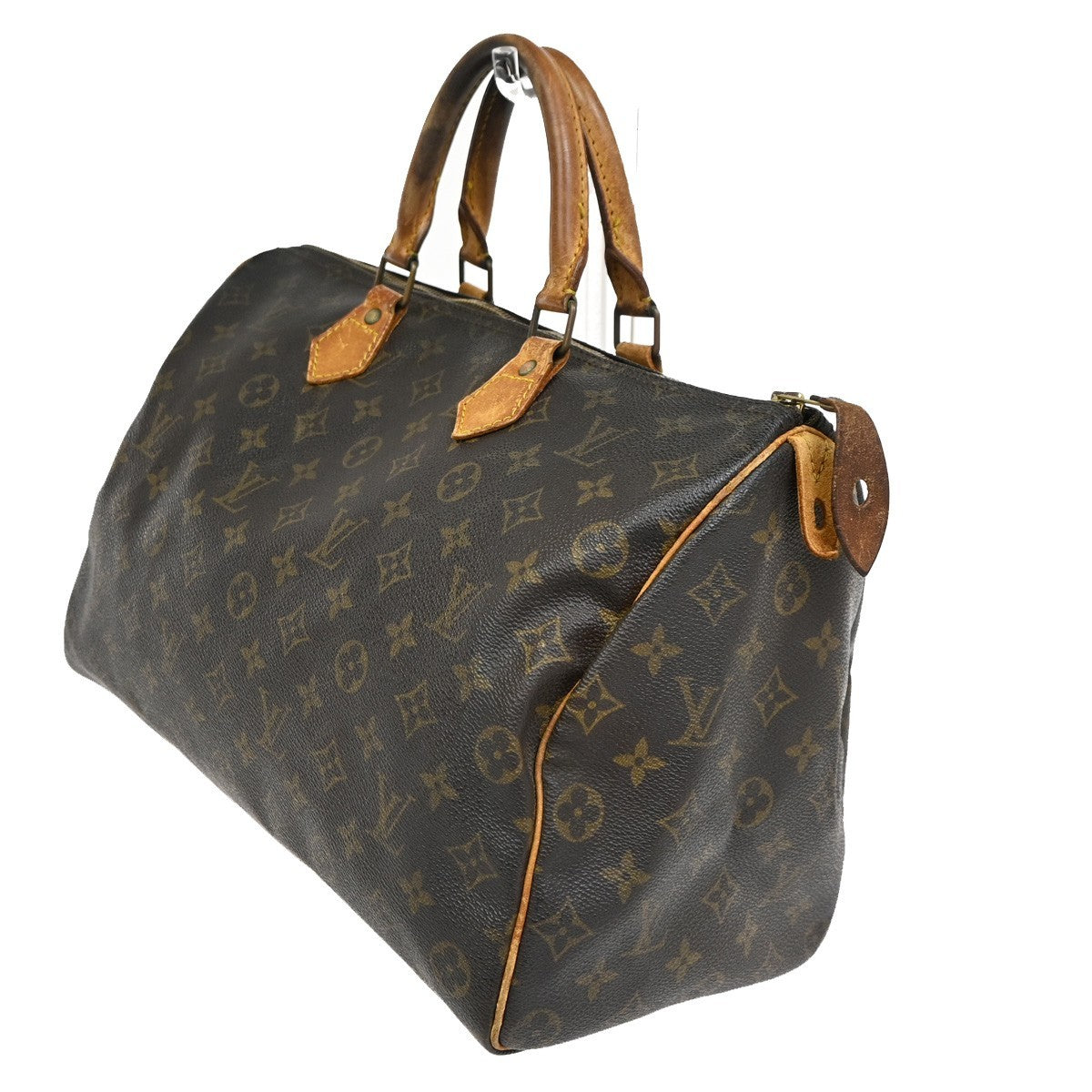 LOUIS VUITTON Speedy 35 Travel Hand Bag Monogram Leather Brown M41524 64TA279