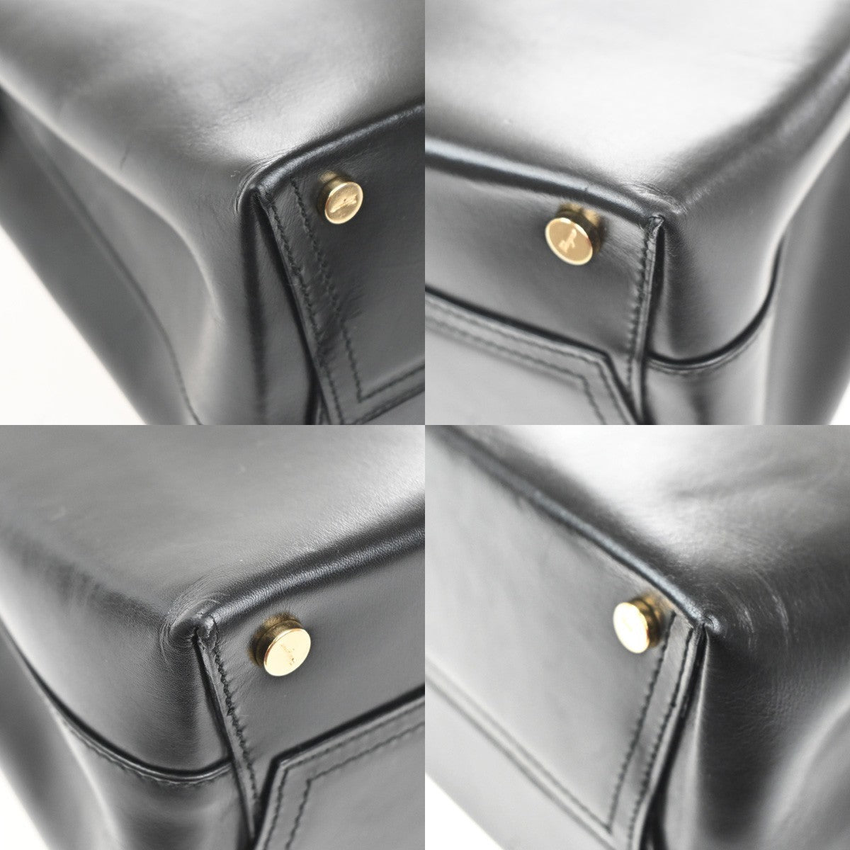 Salvatore Ferragamo Vara Logo Shoulder Hand Bag Leather Black GHW Italy 80MA214