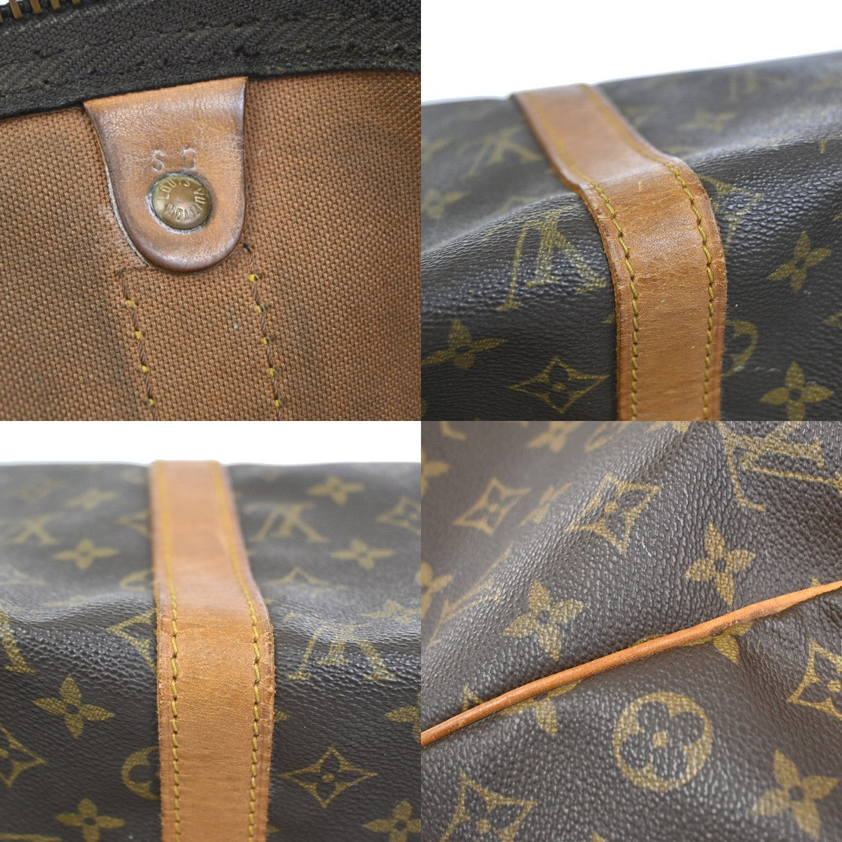 LOUIS VUITTON Keepall 50 Travel Hand Bag Monogram Leather Brown M41426 65YJ082
