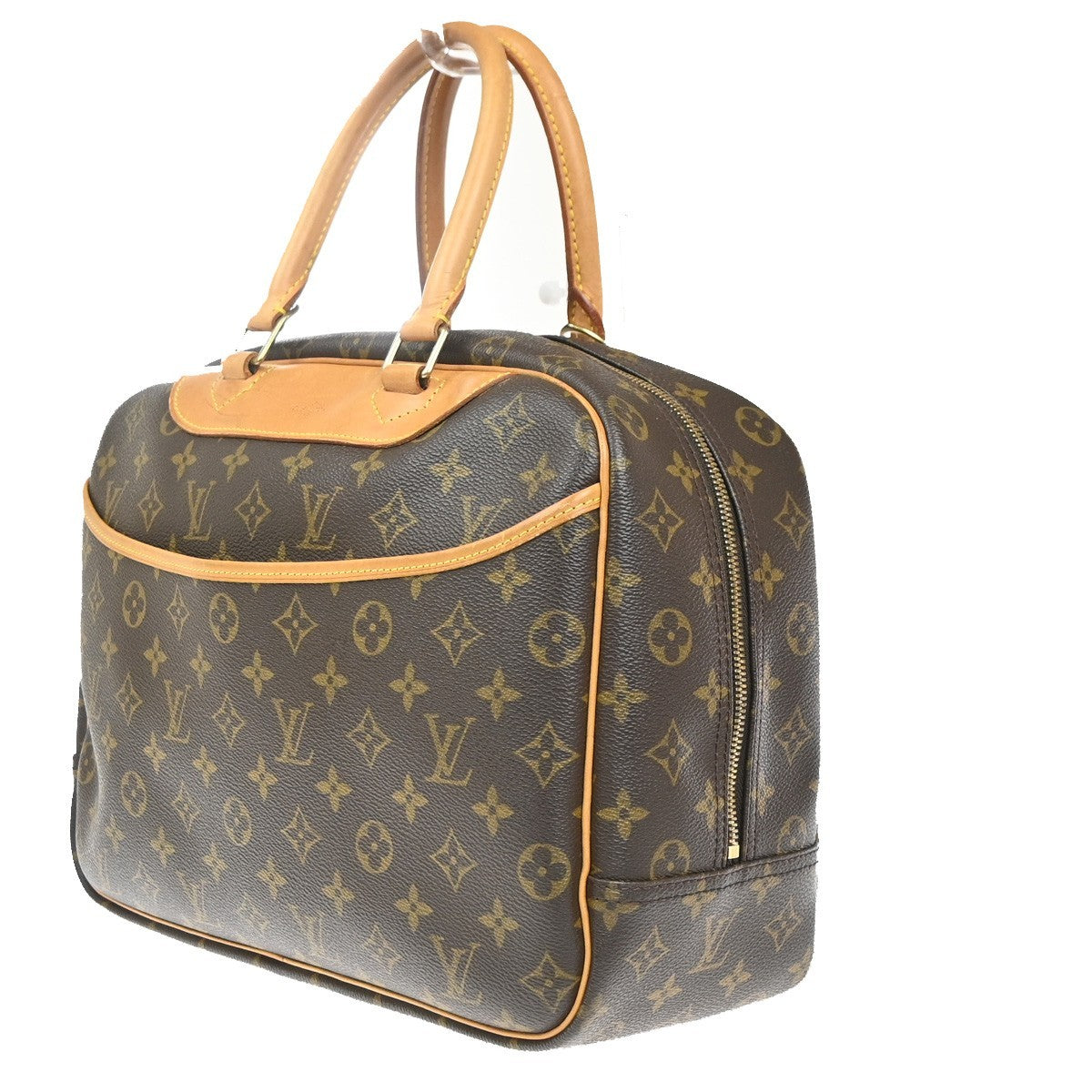 LOUIS VUITTON LV Logo Deauville Hand Bag Monogram Leather Brown M47270 75KC863