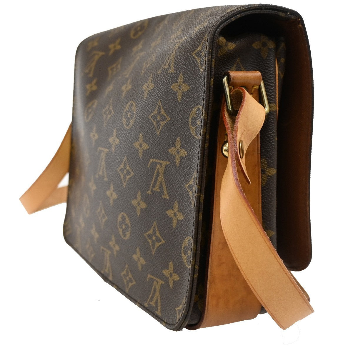 LOUIS VUITTON Cartouchiere GM Shoulder Bag Monogram Leather Brown M51252 77CA262