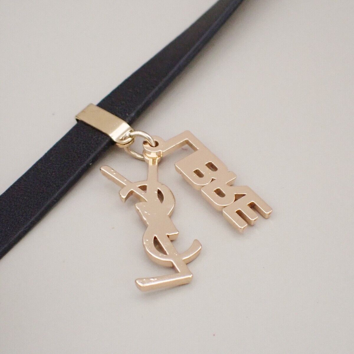 YVE SAINT LAURENT Beaute Libre Charm Choker Necklace Wrap Bracelet BK 03EB416