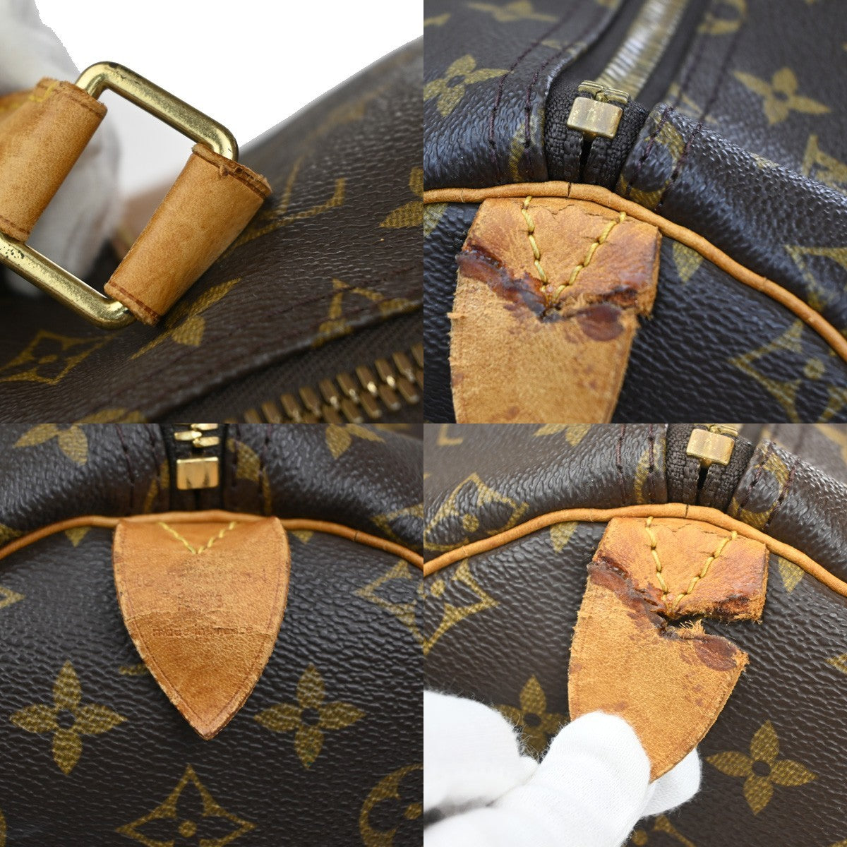 LOUIS VUITTON Keepall 55 Travel Hand Bag Monogram Leather Brown M41424 81PA007