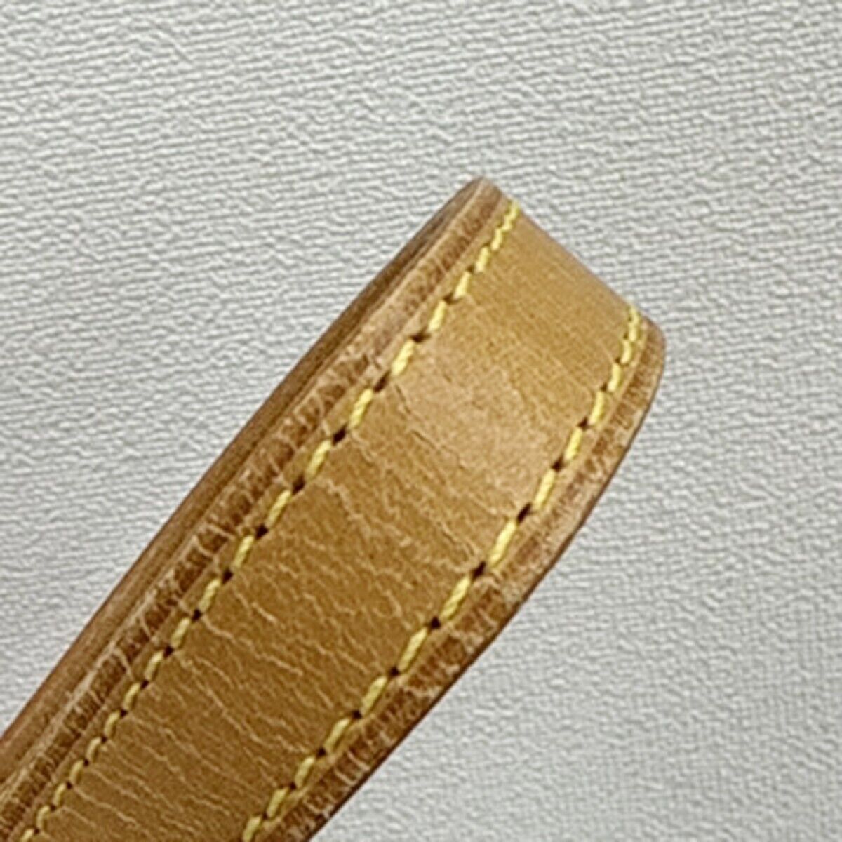 LOUIS VUITTON Logo Shoulder Strap Leather Brown Gold Bag Accessory 67FB297