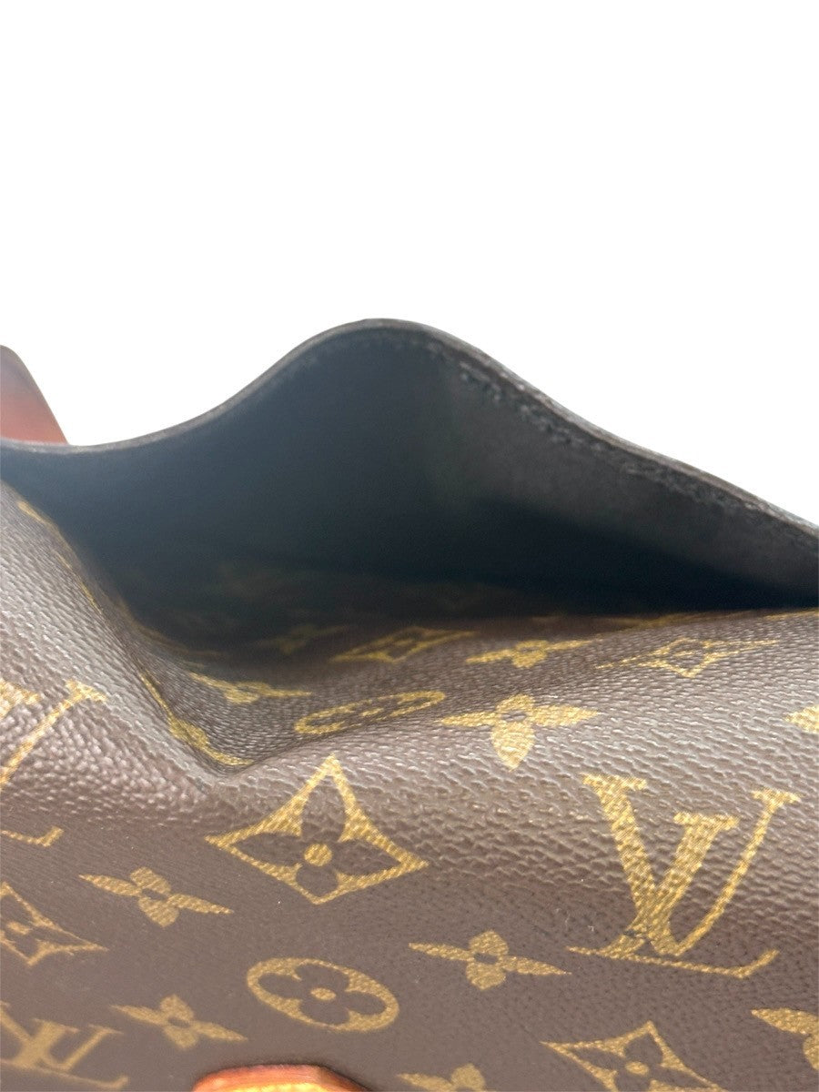 LOUIS VUITTON Saint Cloud MM Shoulder Bag Monogram Leather Brown M51243 34SA143
