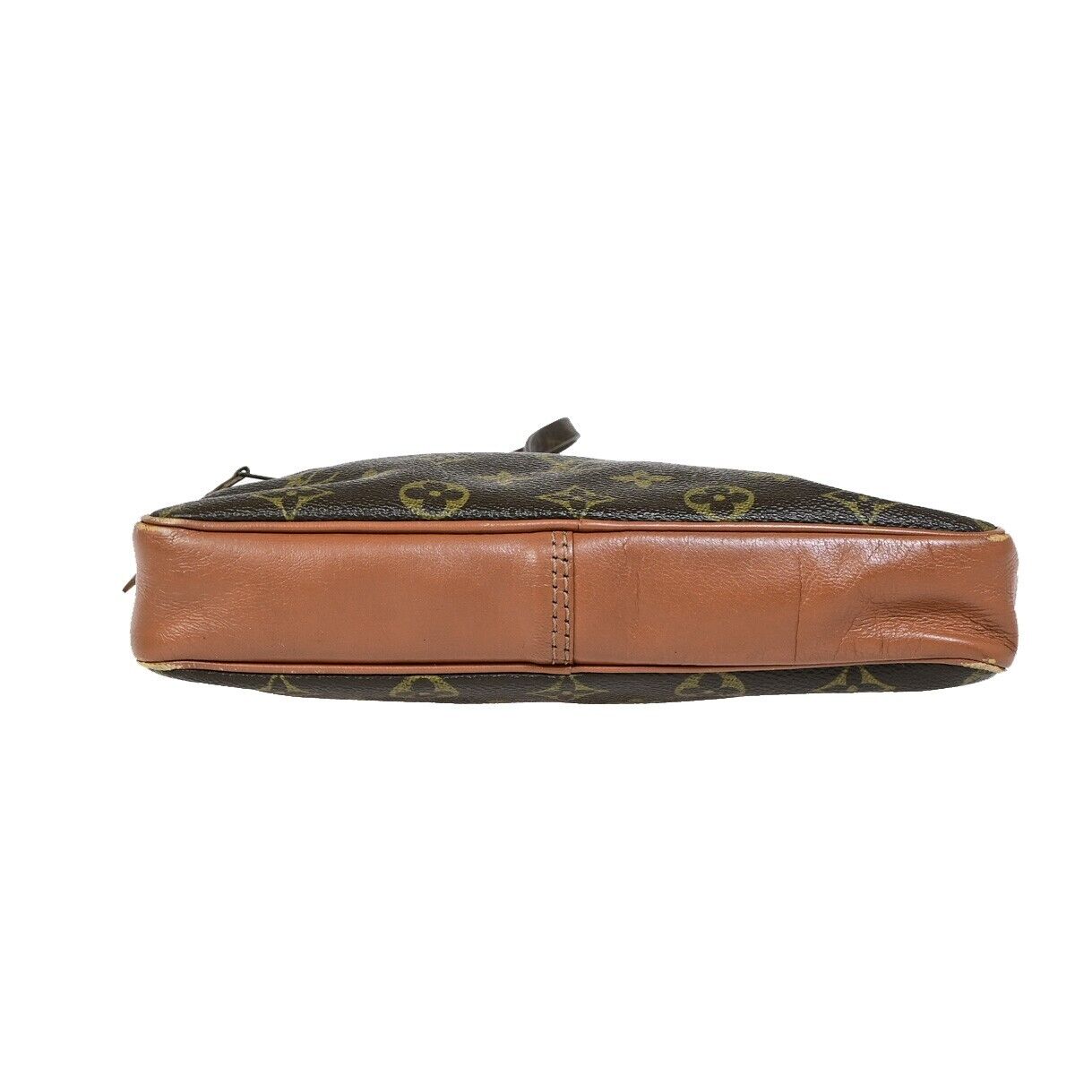 LOUIS VUITTON LV Logo Shoulder Bag Monogram Leather Brown France 04FA759