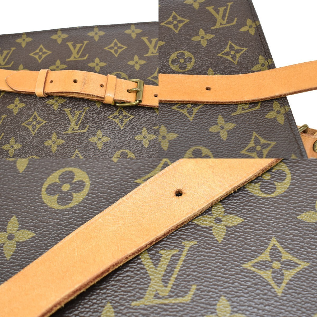 LOUIS VUITTON Cartouchiere MM Shoulder Bag Monogram Leather Brown M51253 79CA065