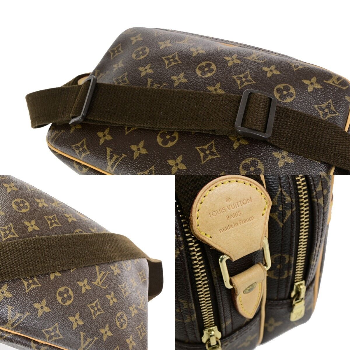 LOUIS VUITTON Reporter PM Crossbody Shoulder Bag Monogram Leather M45254 79ED036