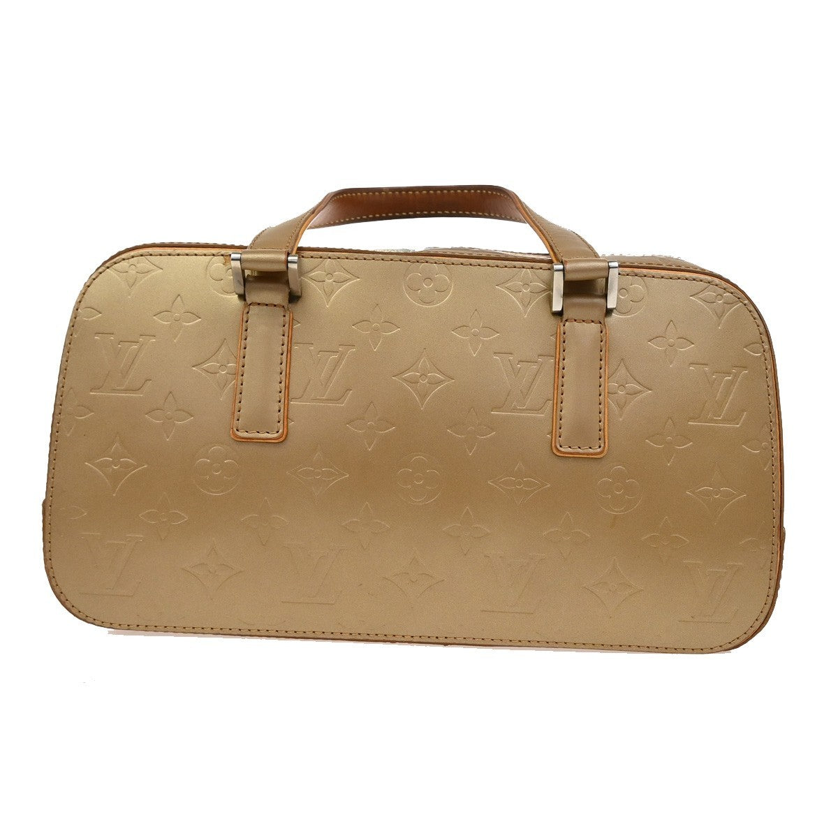 LOUIS VUITTON  Shelton MM Hand Bag Monogram Mat Leather Gold M55177 34TA037