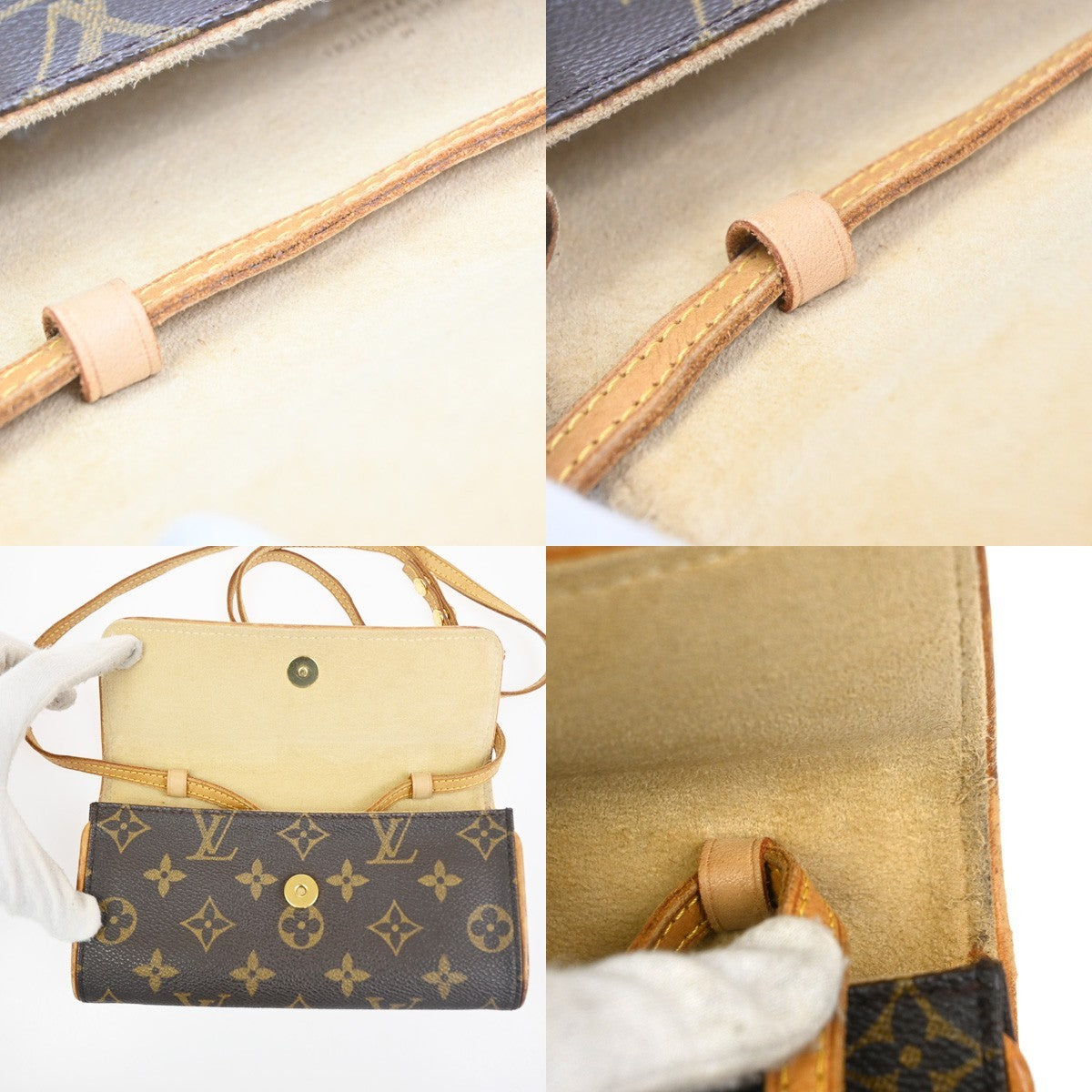 LOUIS VUITTON Pochette Twin PM 2Way Shoulder Clutch Bag Monogram M51854 33YH935