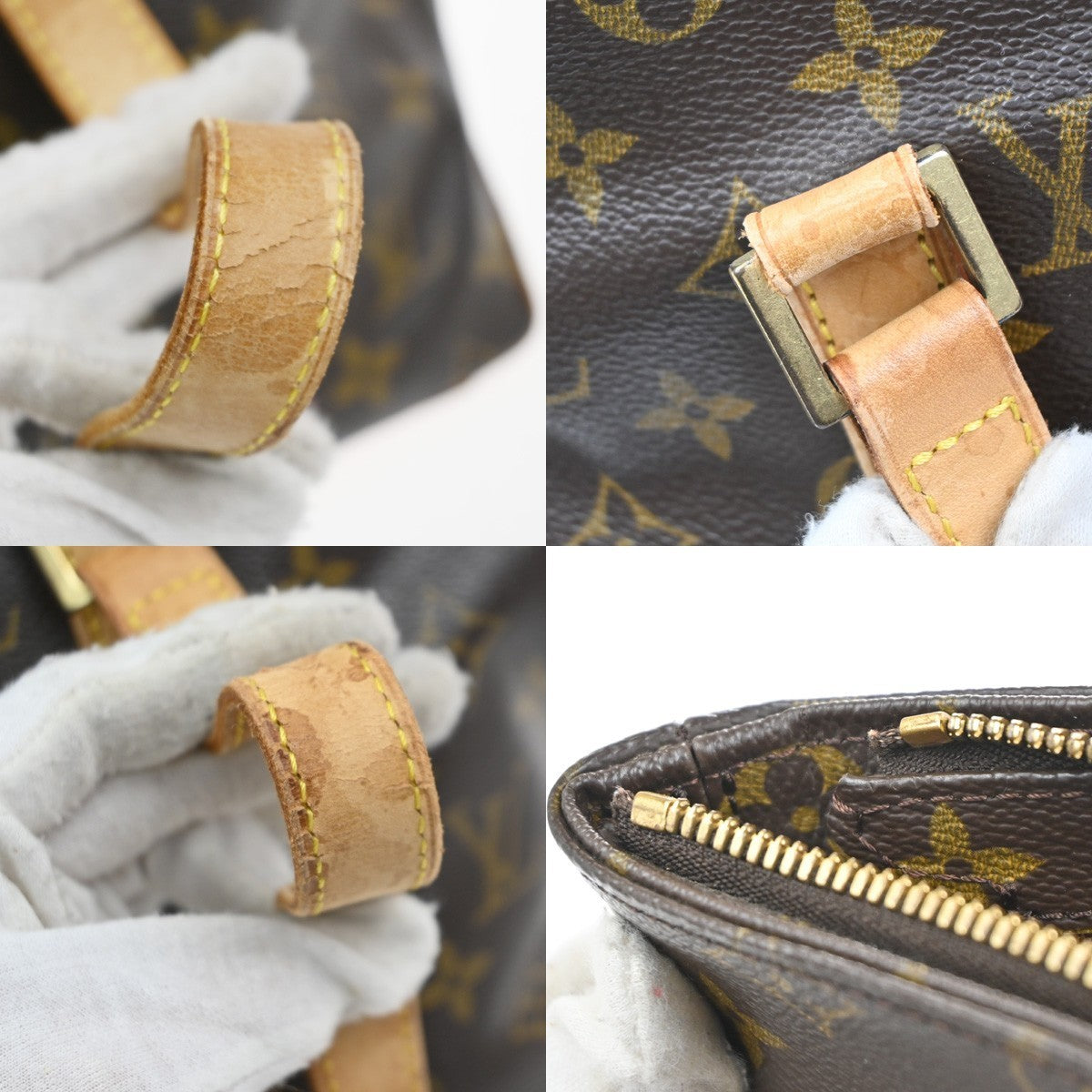 LOUIS VUITTON Cabas Piano Shoulder Bag Monogram Leather Brown M51148 35MA229