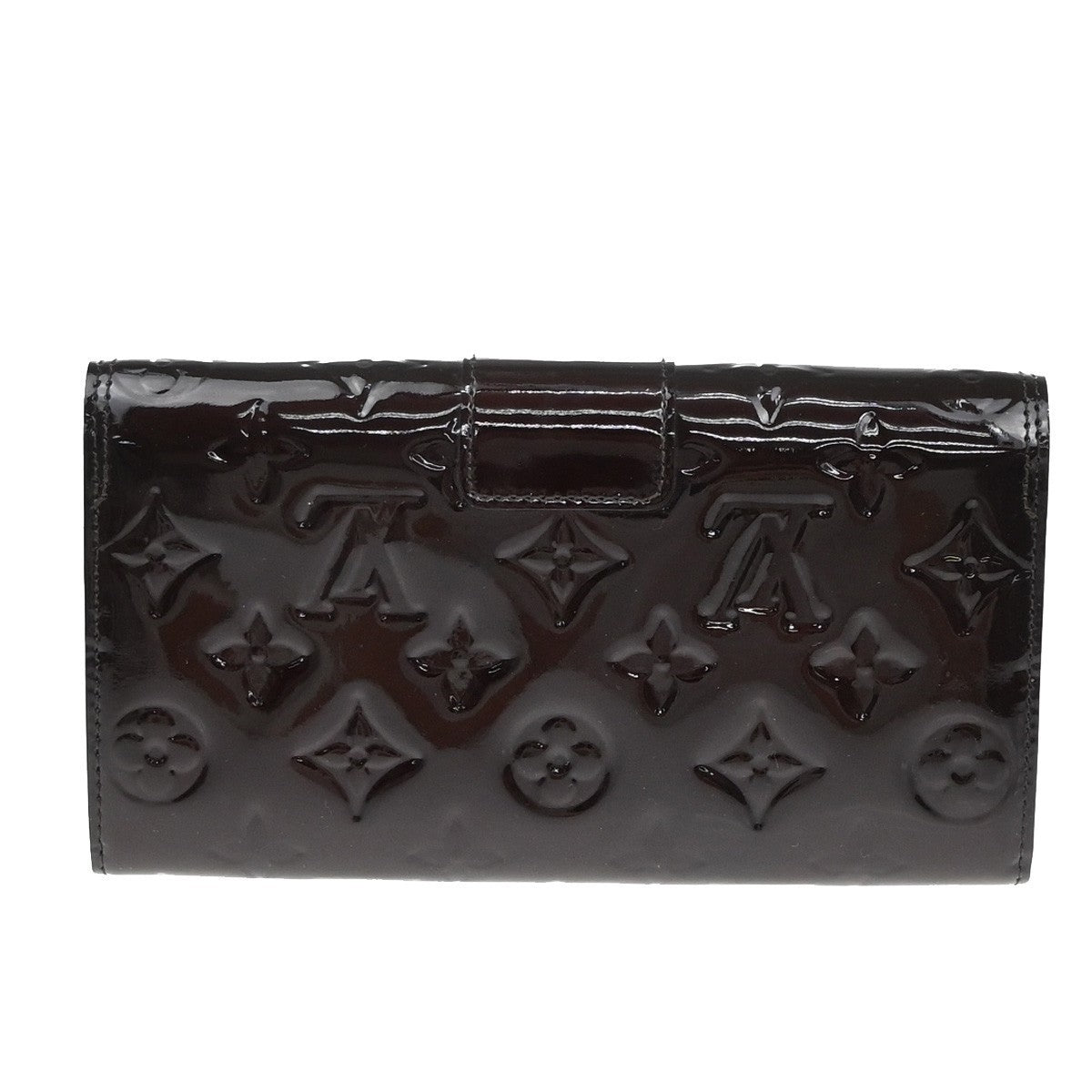 LOUIS VUITTON Bow Long Wallet Monogram Vernis Leather Purple M91498 69KP153