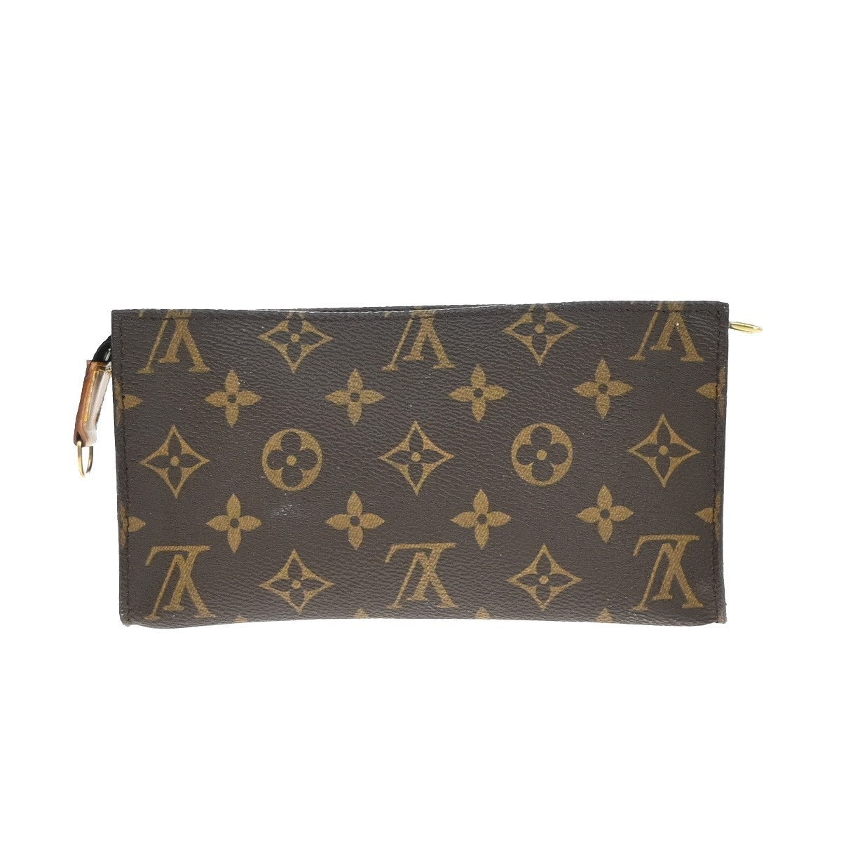 LOUIS VUITTON Logo BUCKET GM Pouch Bag Monogram Leather Brown France 02KB407