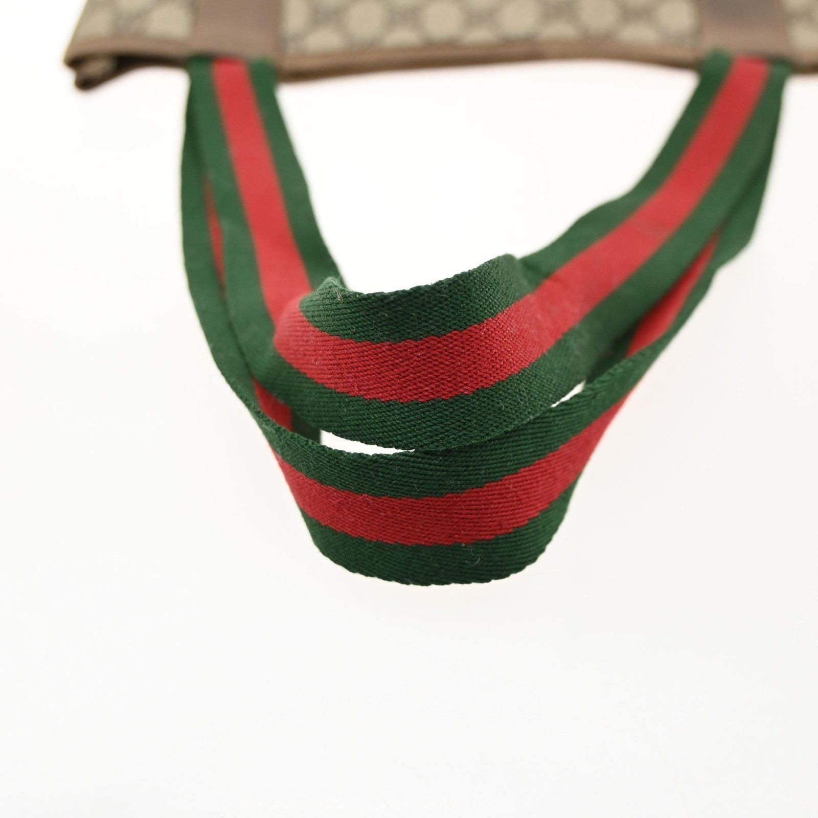 GUCCI Logo GG Pattern Sherry Shoulder Tote Bag PVC Leather Brown Italy 61KD146
