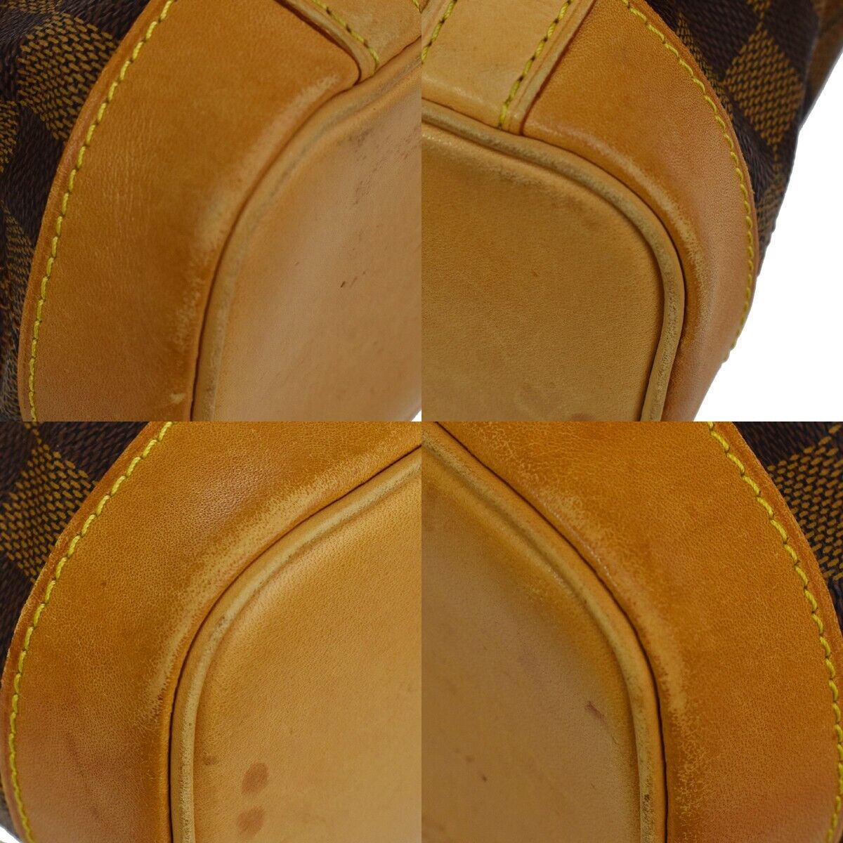 LOUIS VUITTON Logo Arlequin Backpack Bag Damier Ebene Brown N99038 50ED288