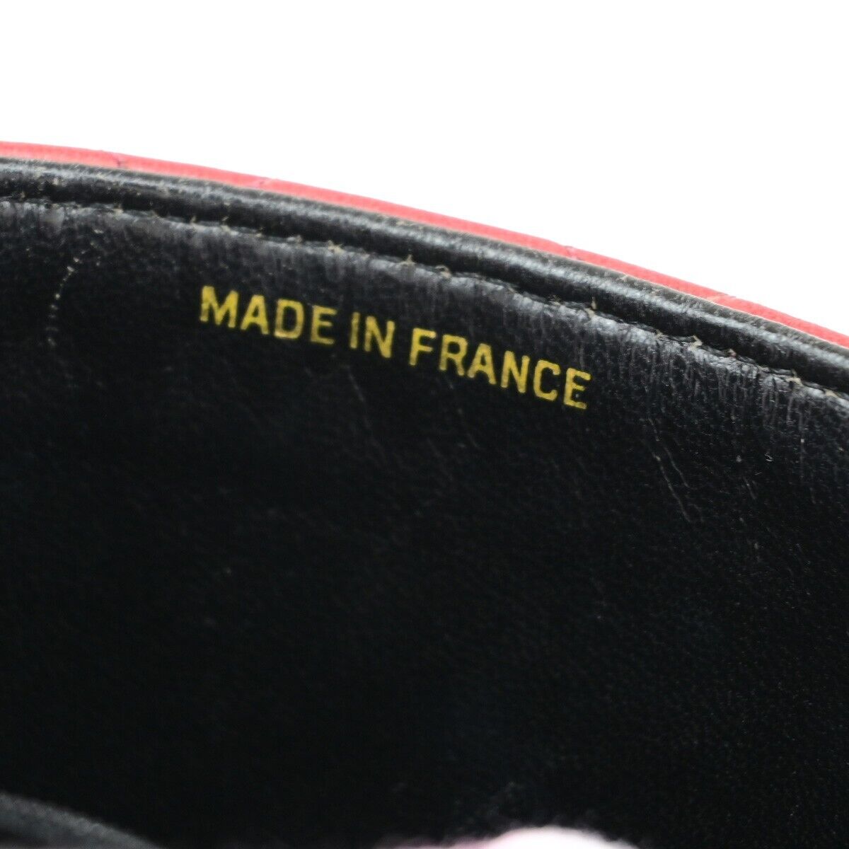 CHANEL CC Logo Mini Matelasse Chain Shoulder Bag Leather Red Vintage 335RF239