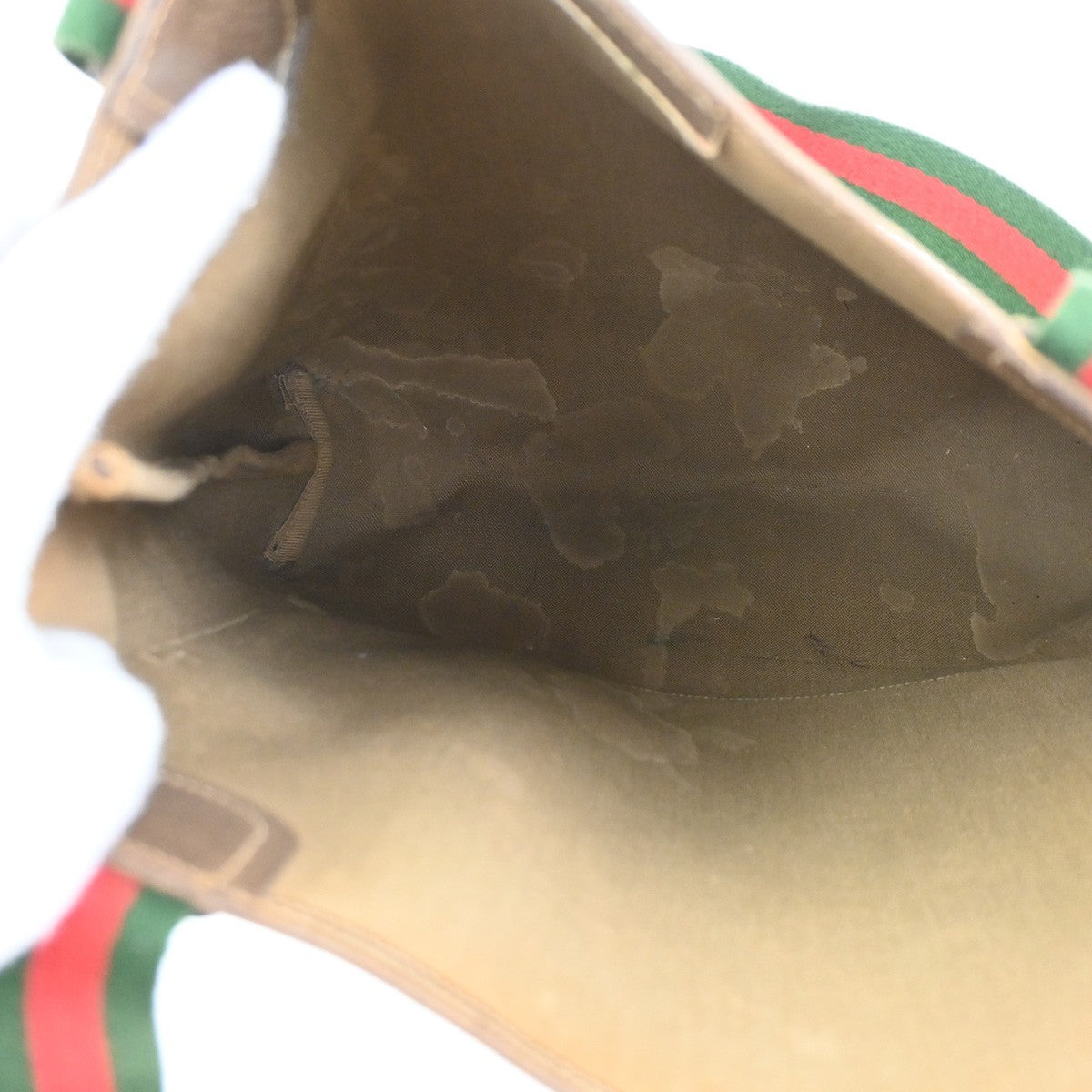 GUCCI GG Pattern Sherry Shoulder Tote Bag PVC Leather Brown GHW Italy 68DA144