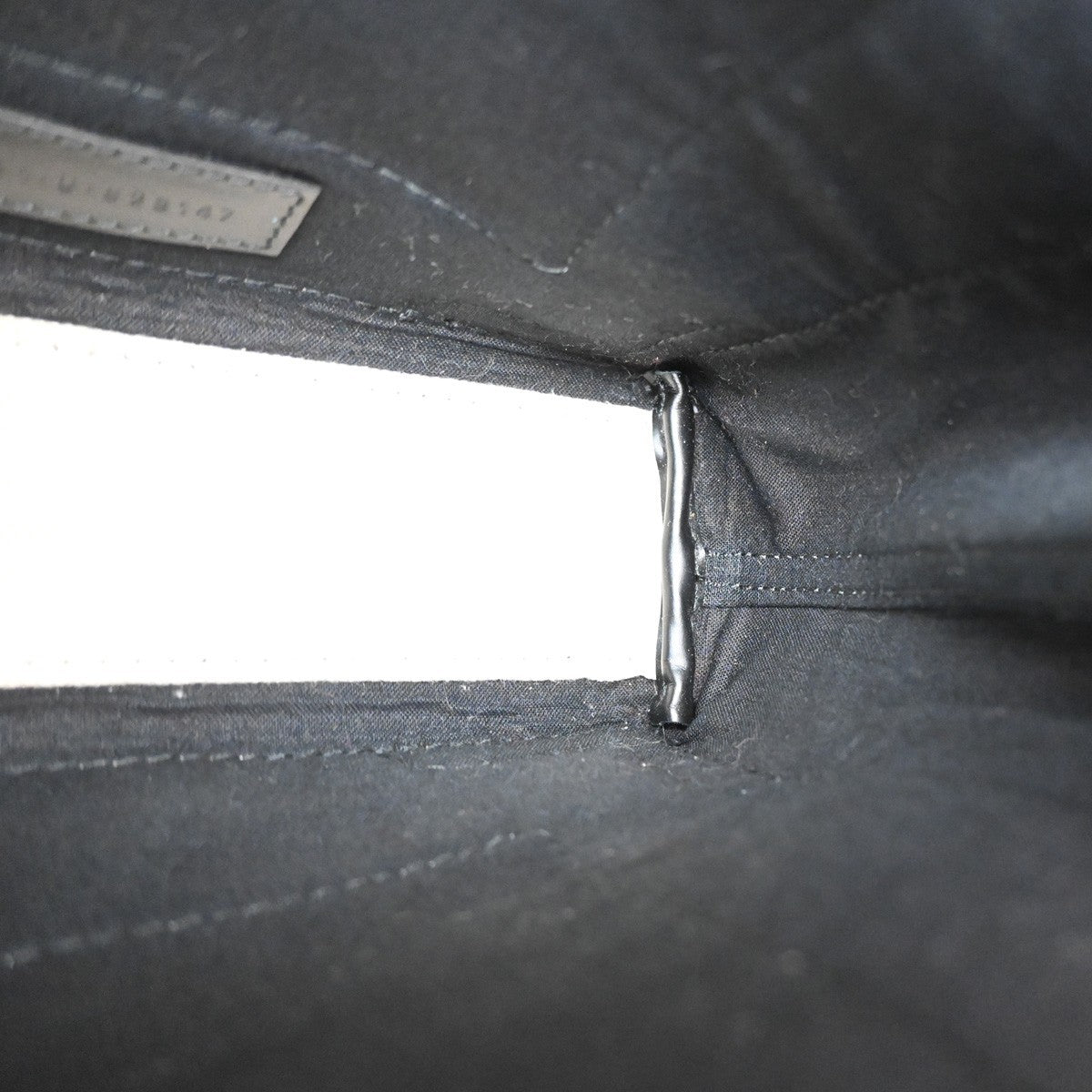 BALENCIAGA LOGO Navy Cabas XS Hand Bag Canvas Leather White Black 70TA232