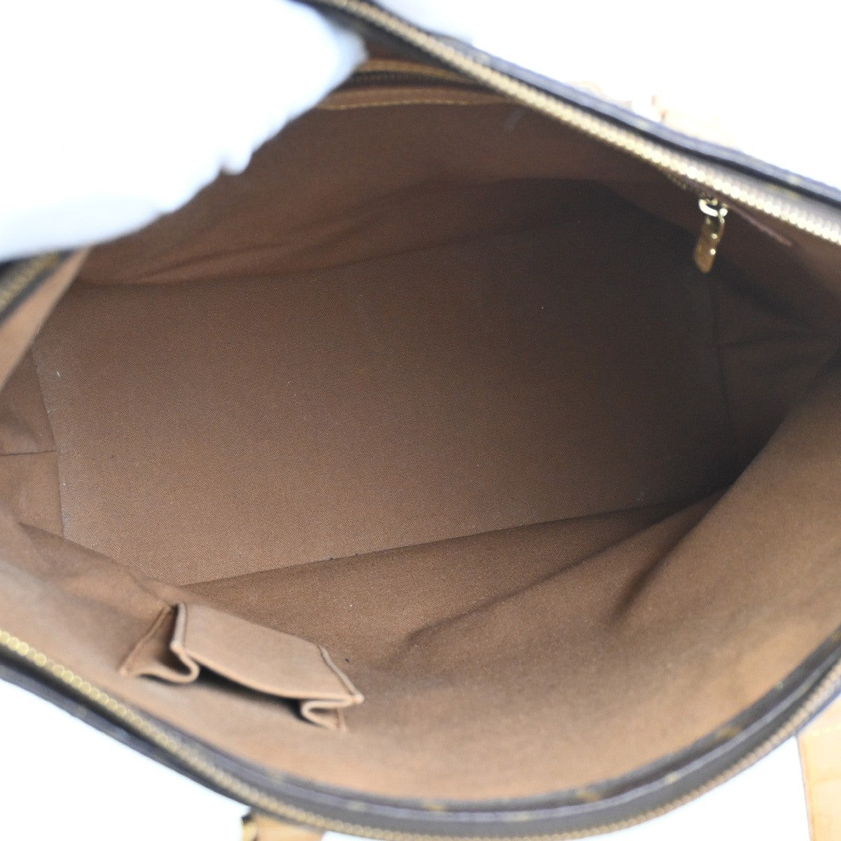 LOUIS VUITTON Cabas Mezzo Shoulder Bag Monogram Leather Brown M51151 13SA084