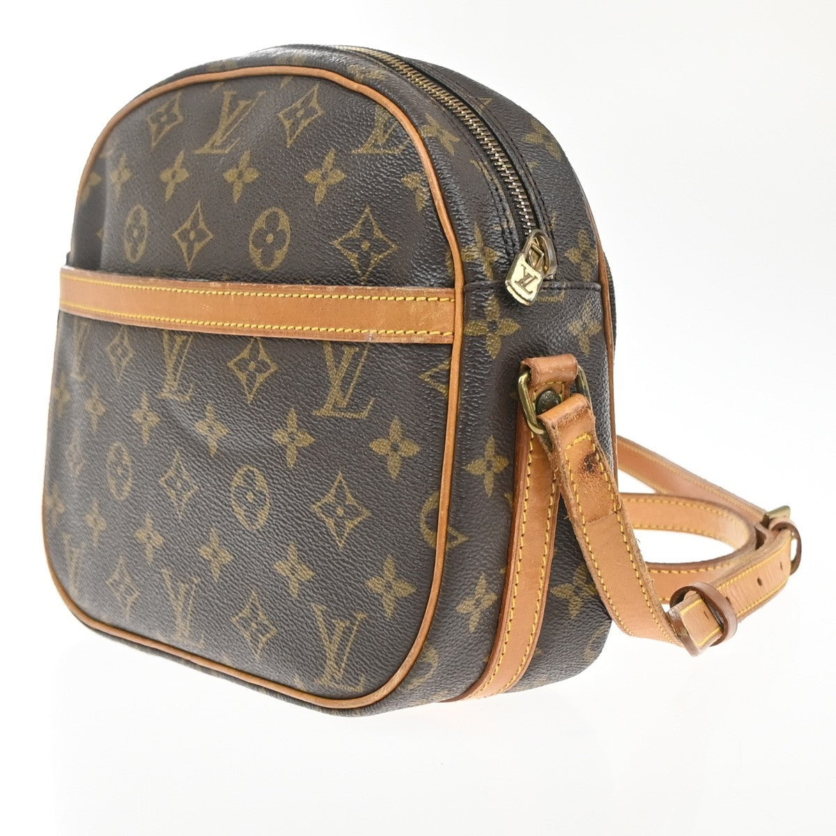 LOUIS VUITTON Senlis Shoulder Bag Monogram Leather Brown France M51222 88YJ195