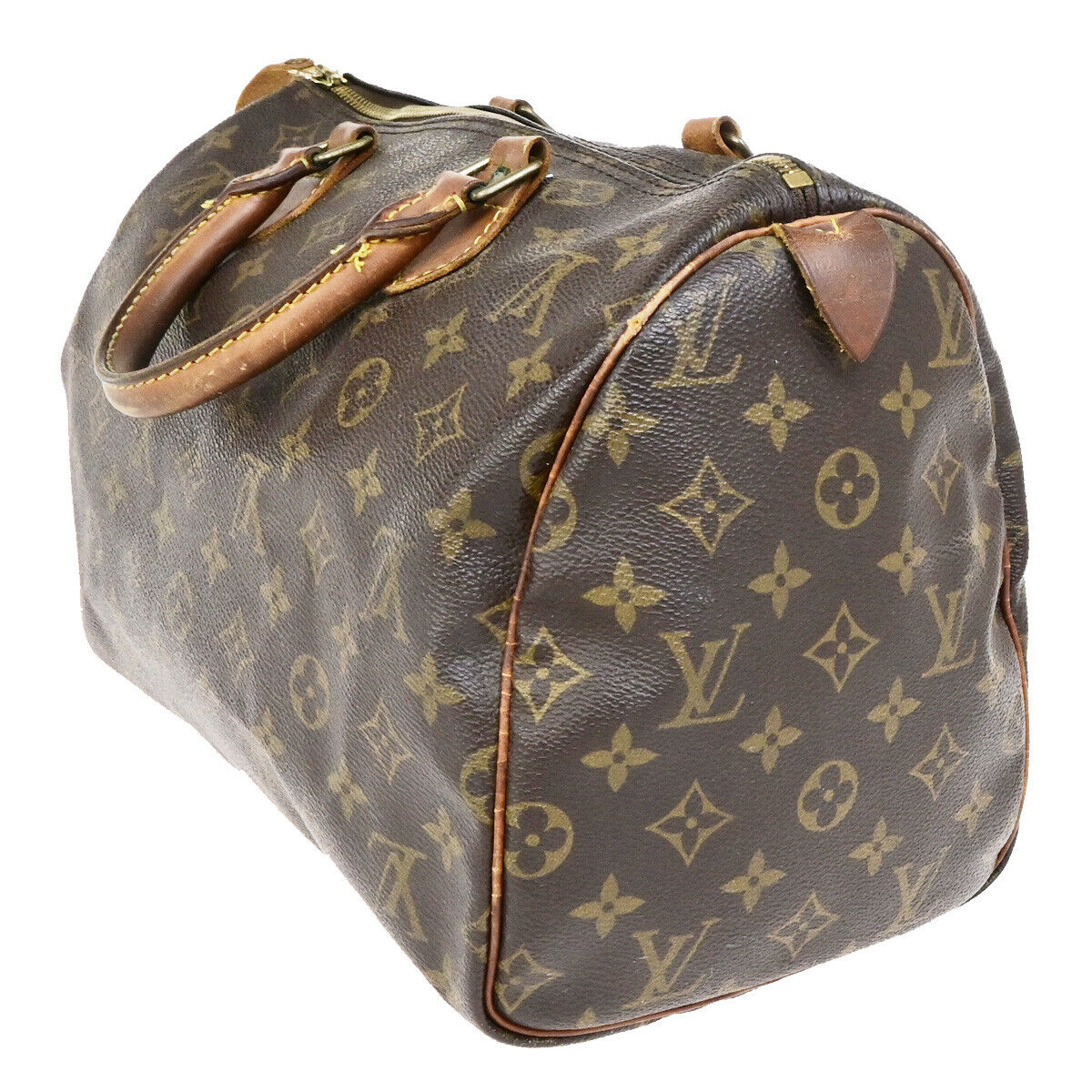 LOUIS VUITTON Speedy 30 Travel Hand Bag Monogram Leather Brown M41526 67SJ546
