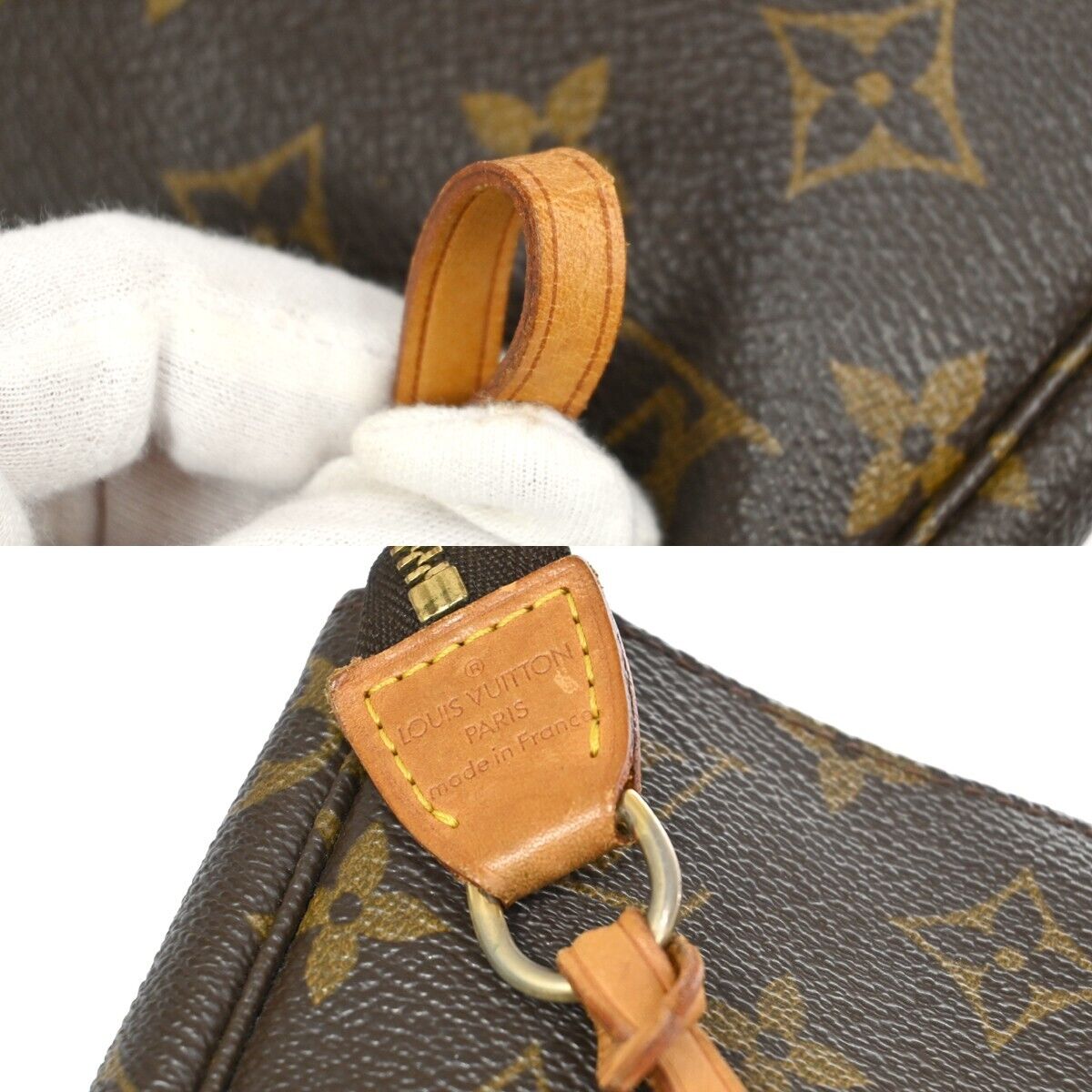 LOUIS VUITTON Pochette Accessoires Hand Bag Monogram Leather BN M51980 13ED392