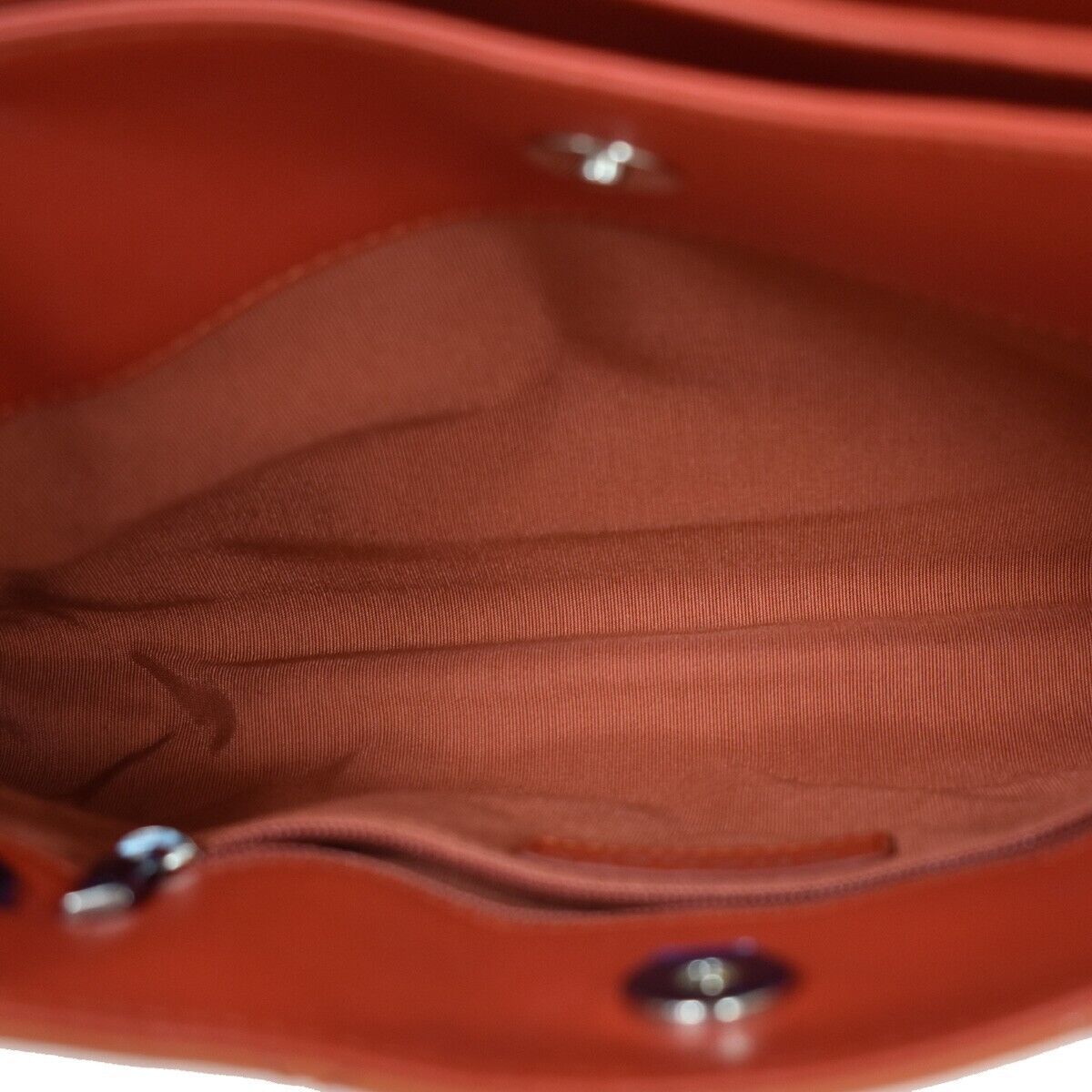 CHANEL CC Matelasse Chain Shoulder Bag Patent Leather Orange SHW 660RJ198