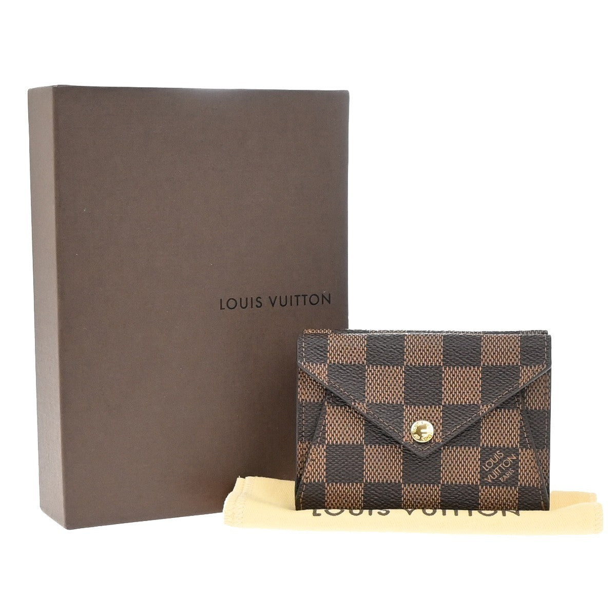 LOUIS VUITTON Portefeuille Origami Compact Wallet Damier Brown N63099 34RF681