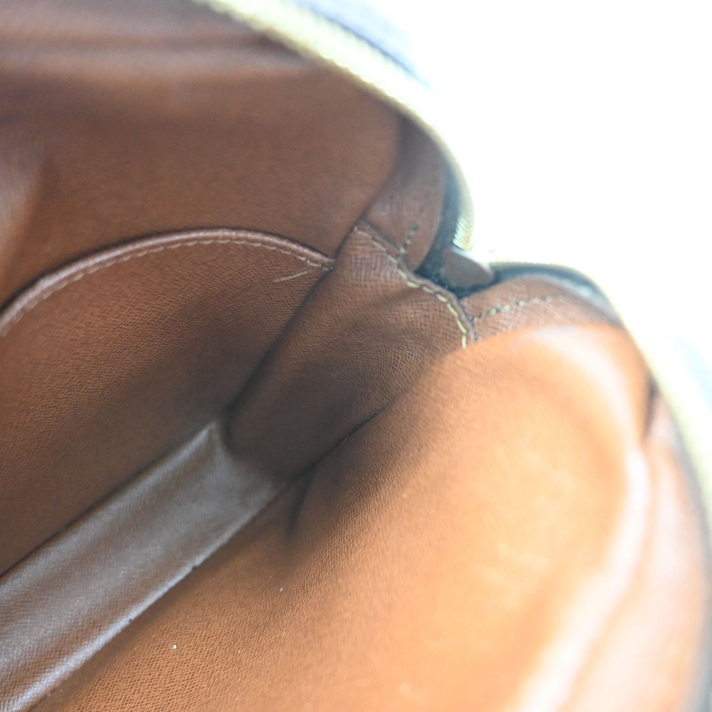 LOUIS VUITTON Danube Shoulder Bag Monogram Leather Brown France M45266 34KD122