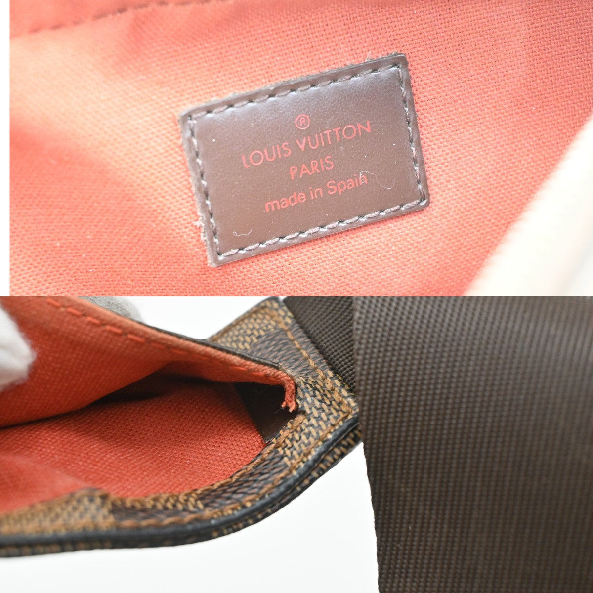 LOUIS VUITTON Geronimos Bum Body Bag Damier Leather Brown Spain N51994 71KD174