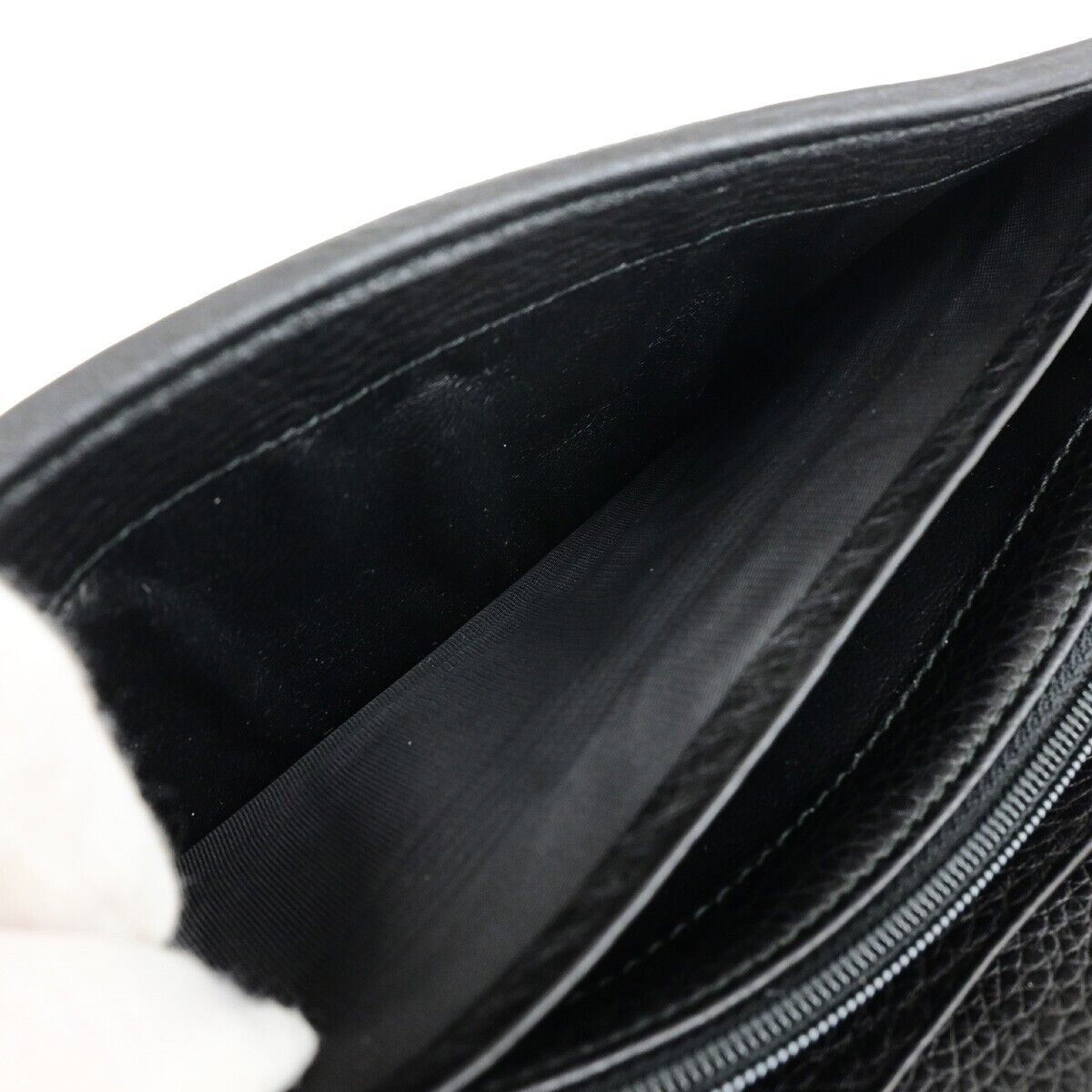 GUCCI GG Logo Bifold Long Wallet Leather Black Made in Italy 65EC001