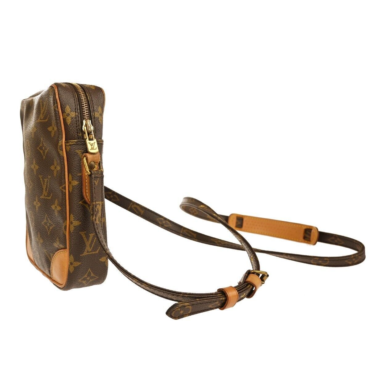 LOUIS VUITTON Danube Shoulder Bag Monogram Leather Brown France M45266 31GA141